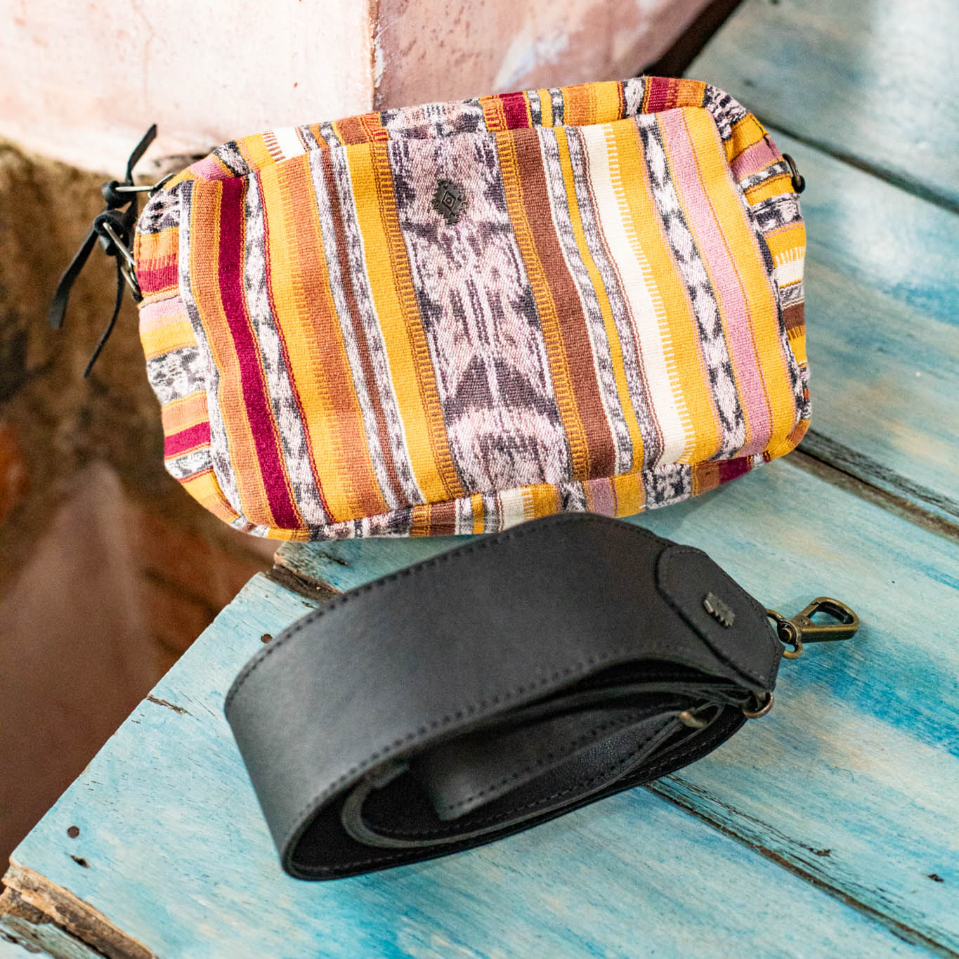WANDER CROSSBODY BAG + STRAP SET - CORTE - BLACK - NO. 16768