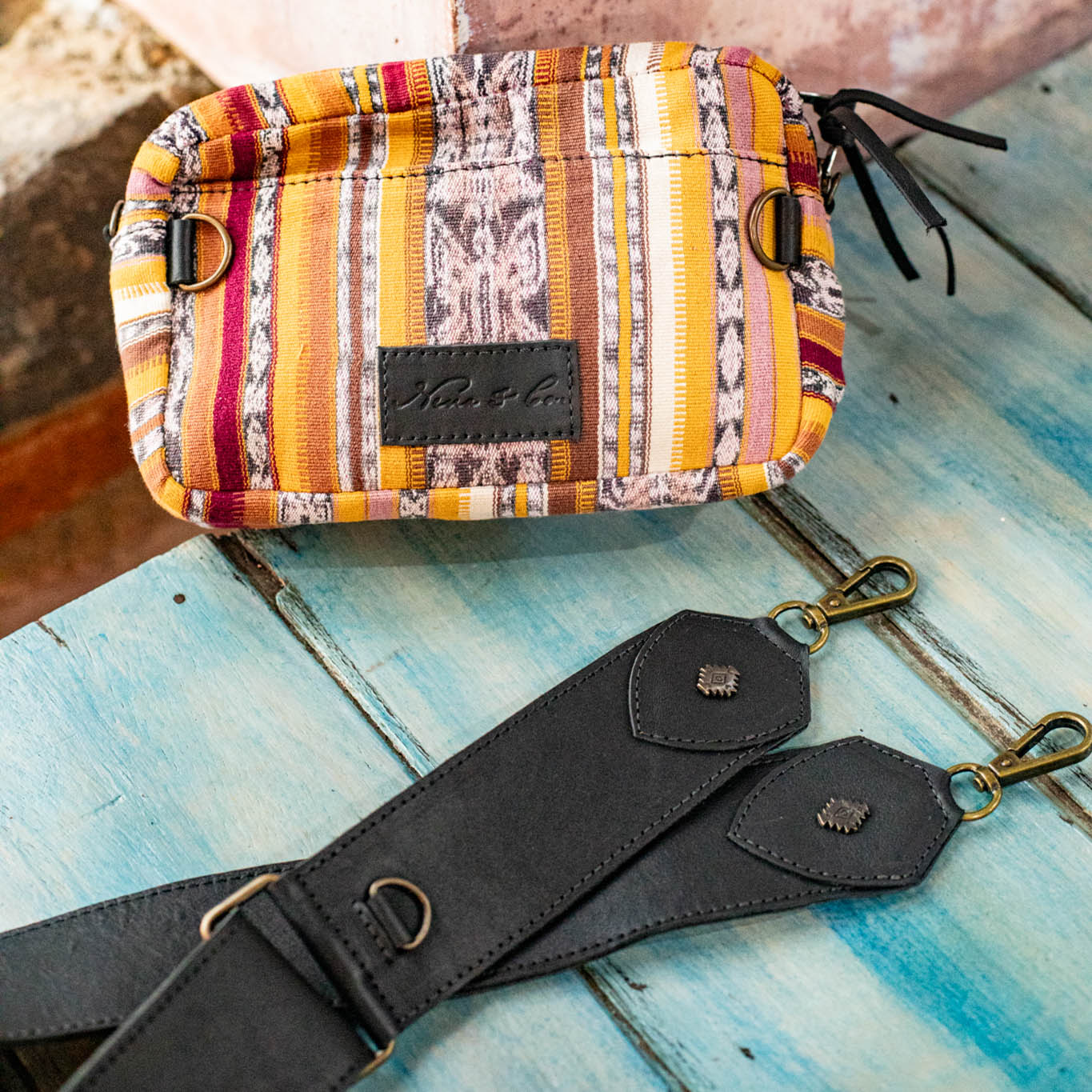 WANDER CROSSBODY BAG + STRAP SET - CORTE - BLACK - NO. 16768