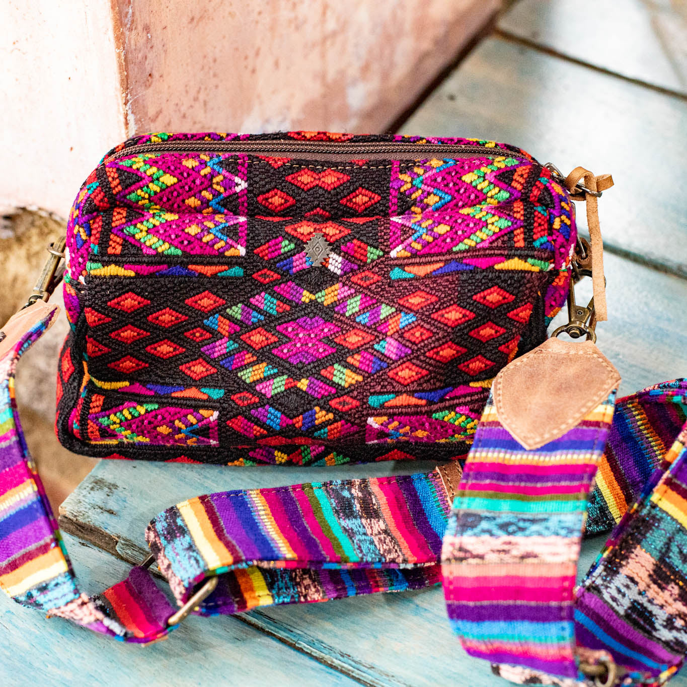 WANDER CROSSBODY BAG + STRAP SET - OOAK HUIPIL & CORTE - FAWN- NO. 16742