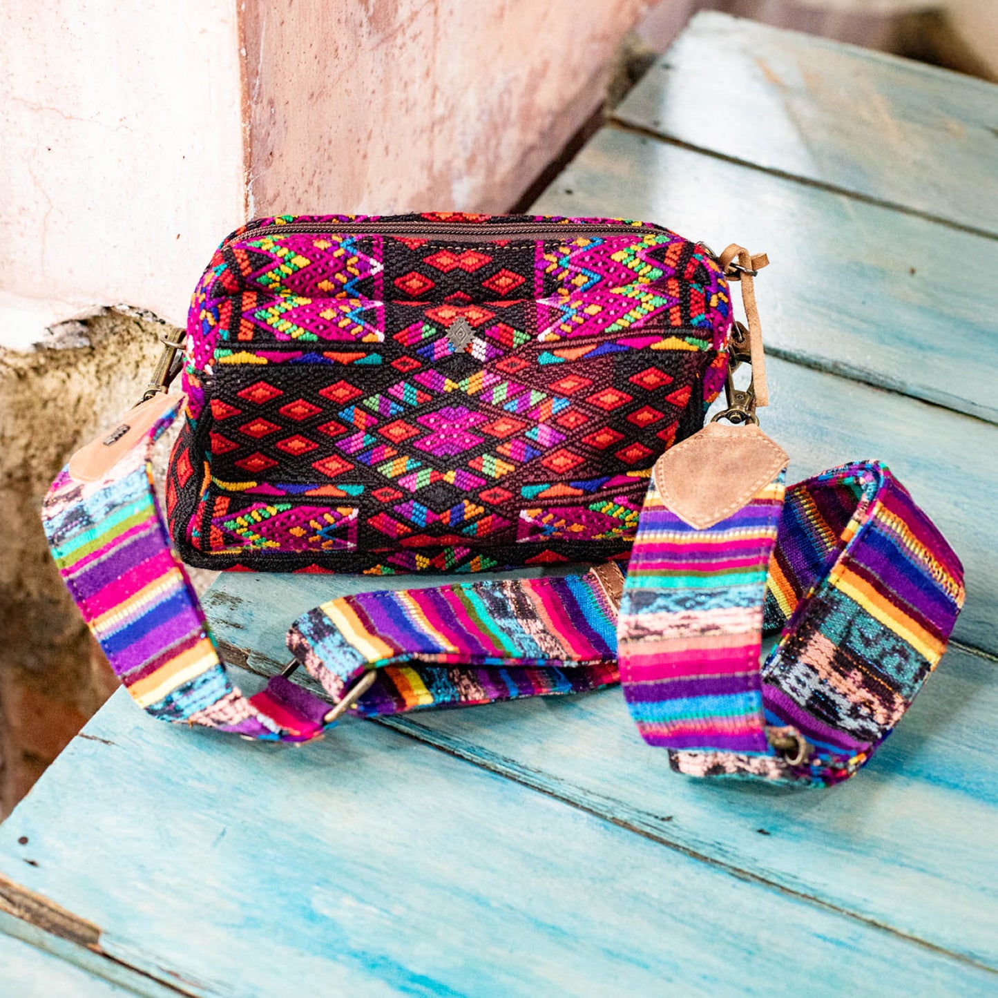 WANDER CROSSBODY BAG + STRAP SET - OOAK HUIPIL & CORTE - FAWN- NO. 16742