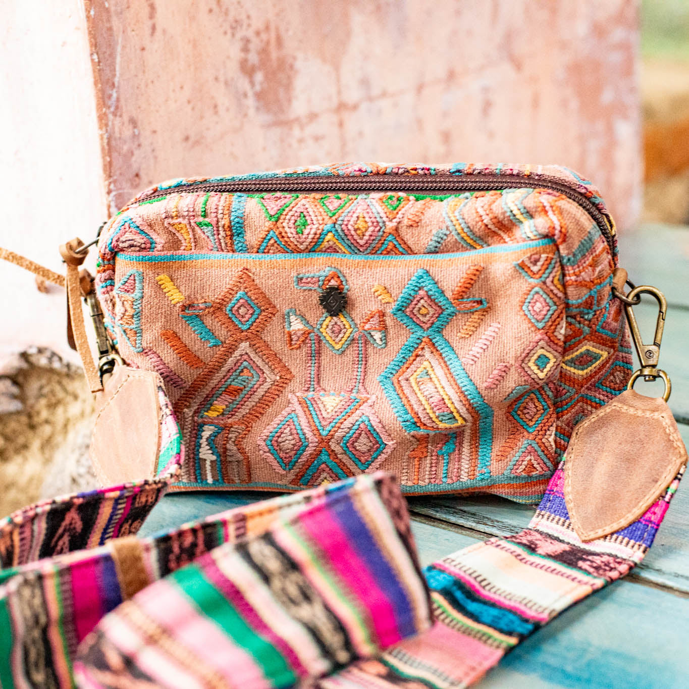 WANDER CROSSBODY BAG + STRAP SET - OOAK HUIPIL & CORTE - FAWN - NO. 16738