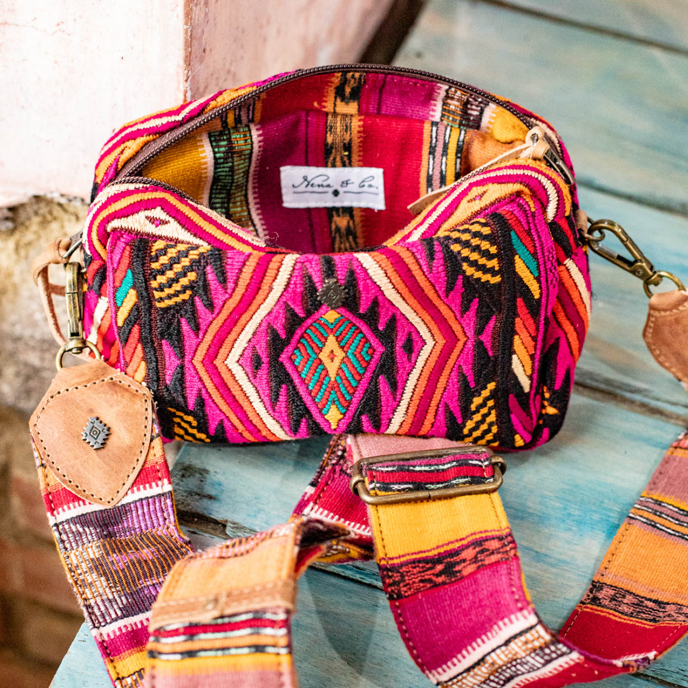 WANDER CROSSBODY BAG + STRAP SET - OOAK HUIPIL & CORTE - FAWN - NO. 16735