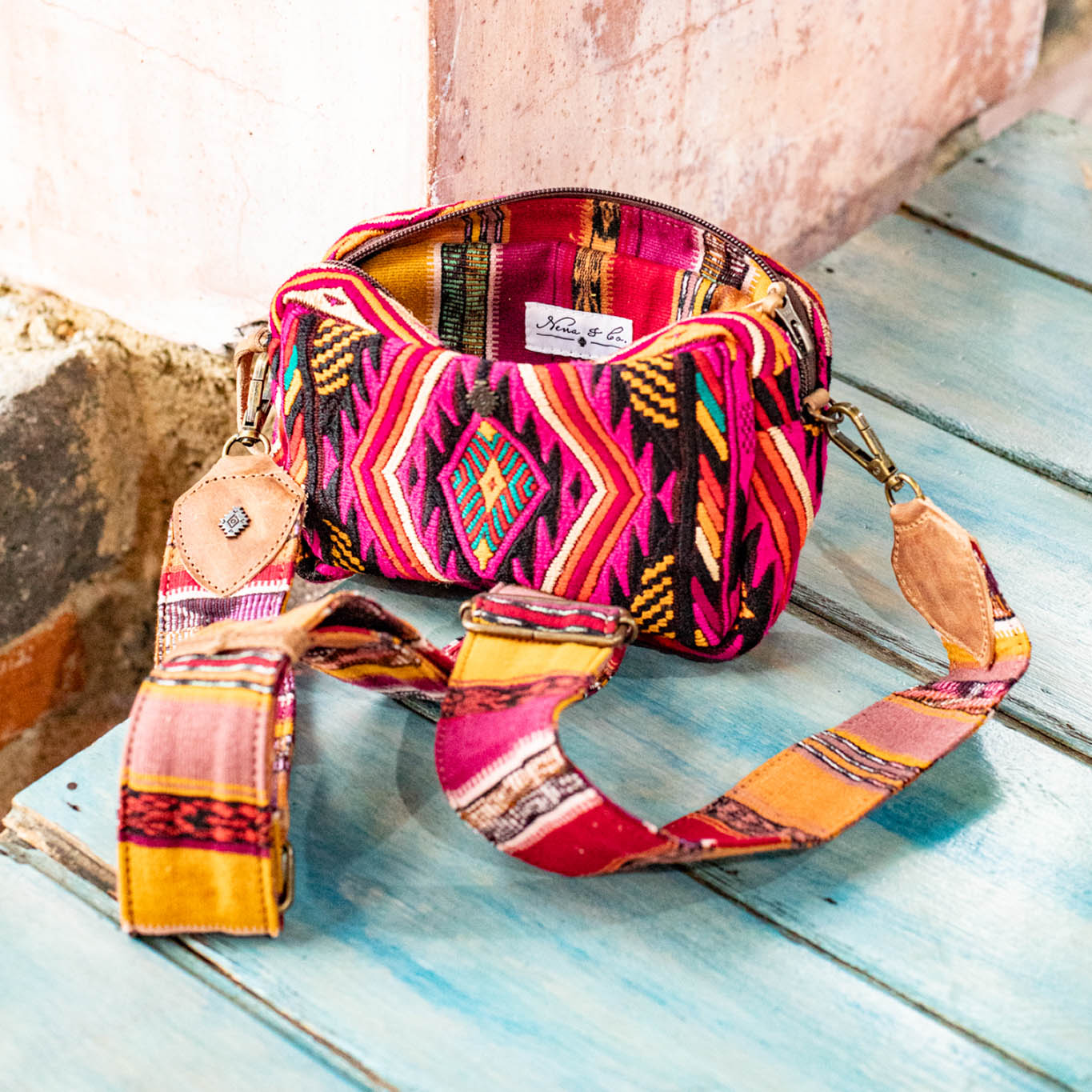 WANDER CROSSBODY BAG + STRAP SET - OOAK HUIPIL & CORTE - FAWN - NO. 16735