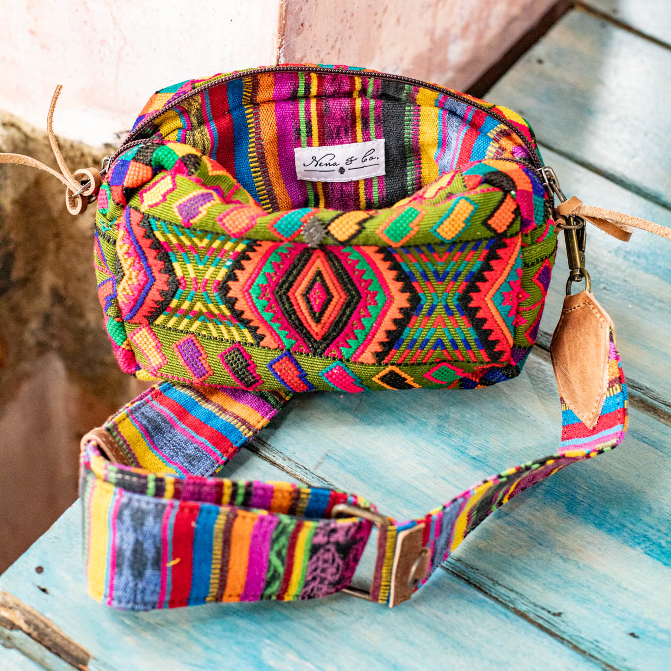 WANDER CROSSBODY BAG + STRAP SET - OOAK HUIPIL & CORTE - FAWN - NO. 16739