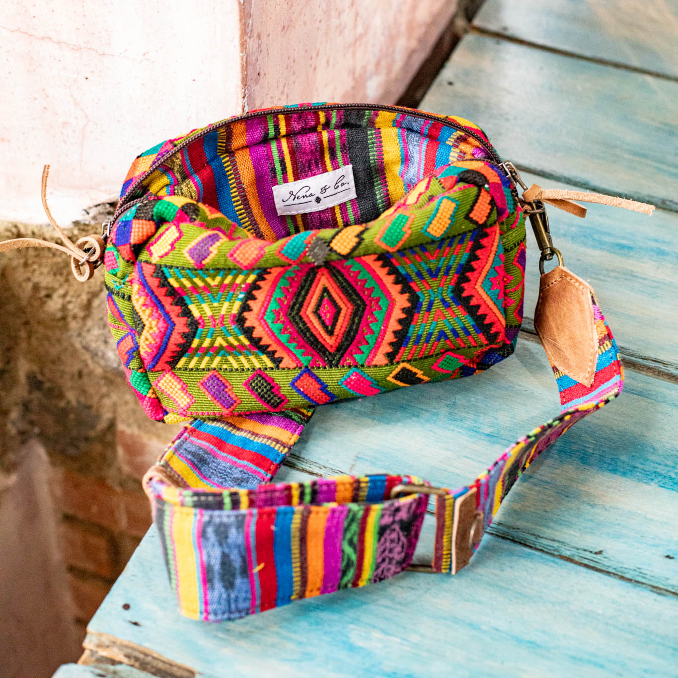 WANDER CROSSBODY BAG + STRAP SET - OOAK HUIPIL & CORTE - FAWN - NO. 16739