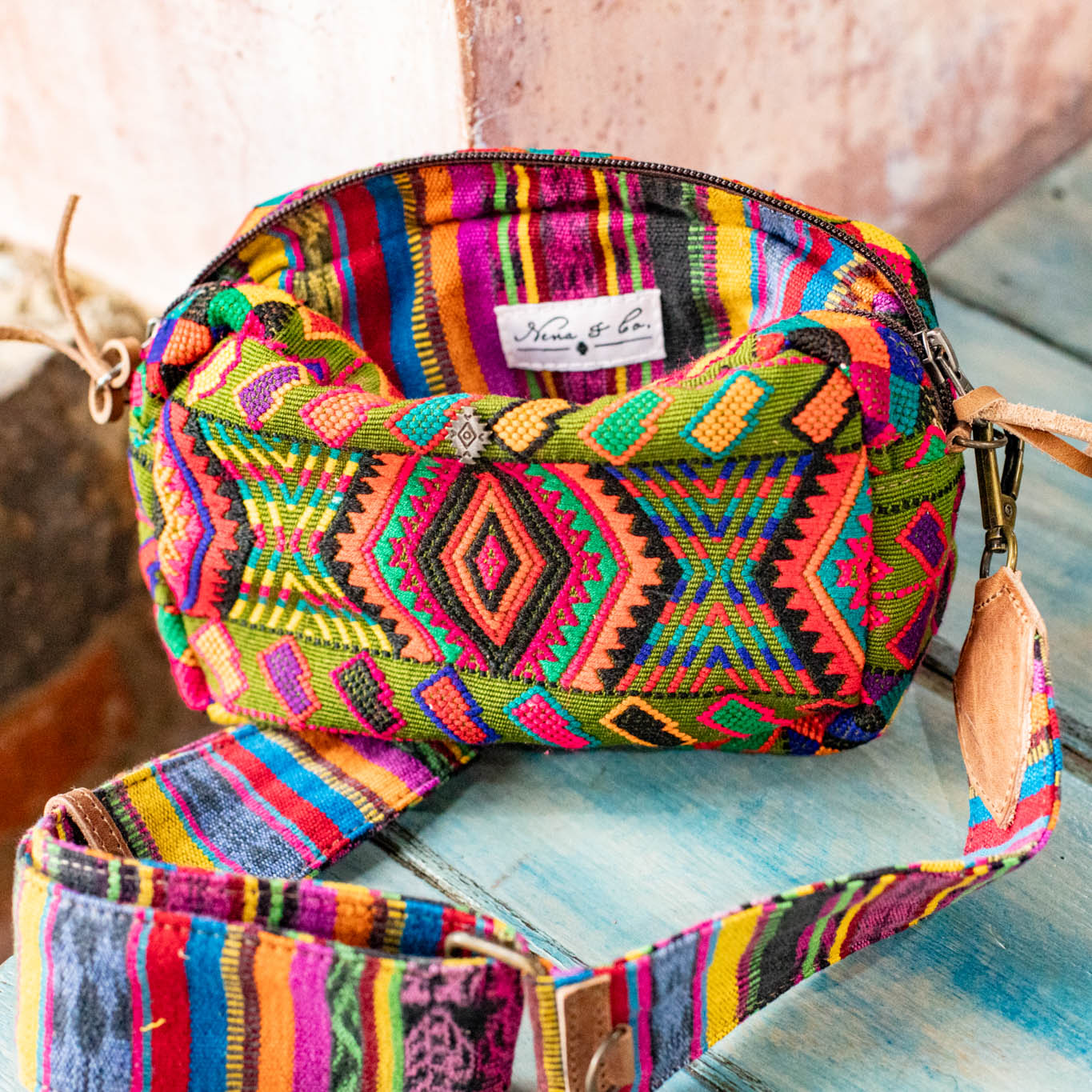 WANDER CROSSBODY BAG + STRAP SET - OOAK HUIPIL & CORTE - FAWN - NO. 16739