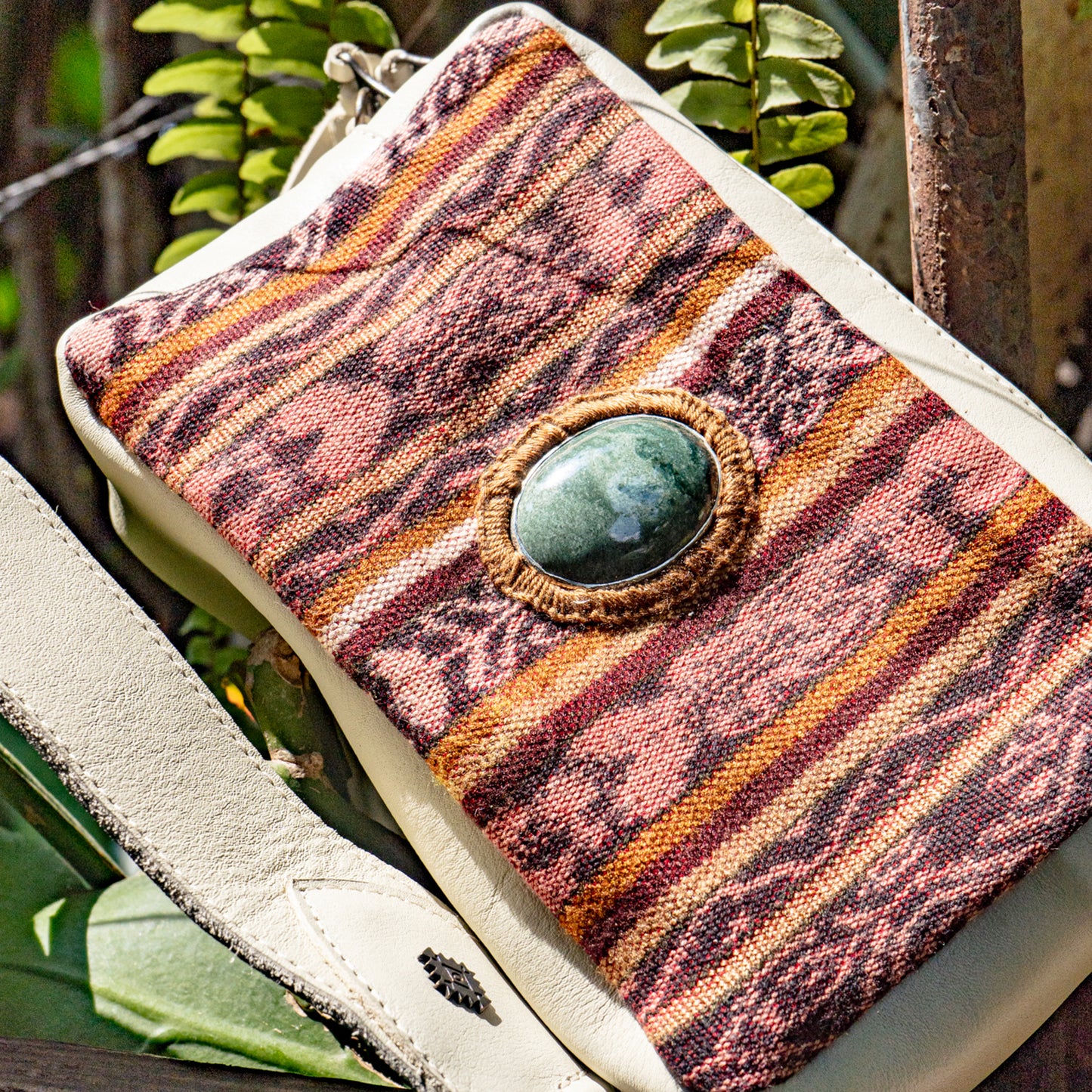 WANDER CROSSBODY BAG + STRAP SET - CORTE WITH JADE - BONE - NO. 15548