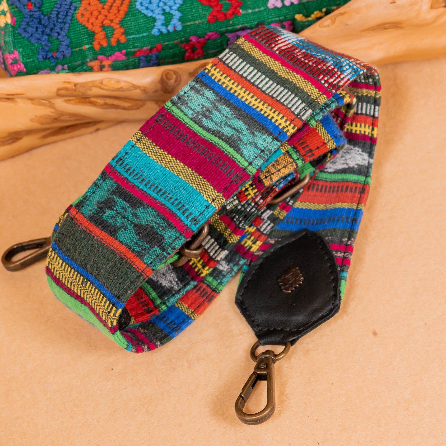 WANDER CROSSBODY BAG + STRAP SET - OOAK HUIPIL & CORTE - BLACK - NO. 16134