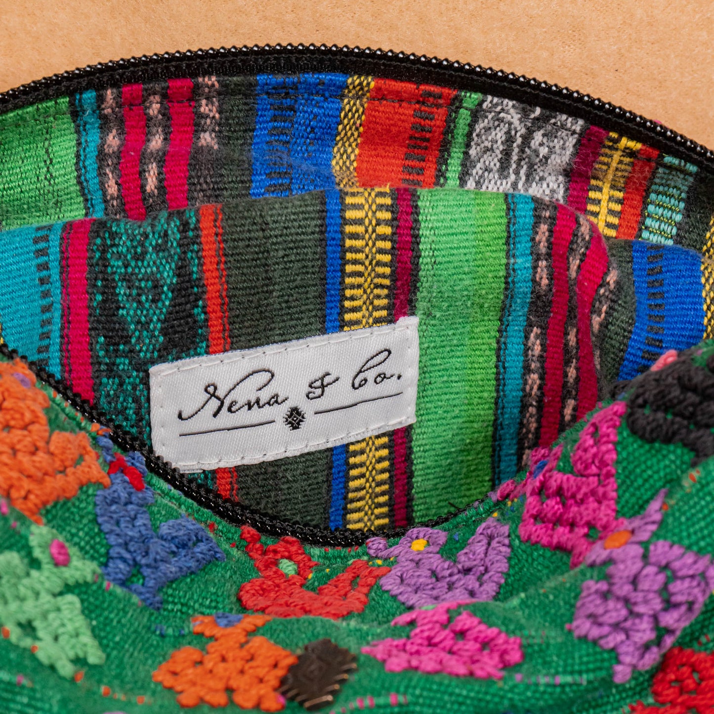 WANDER CROSSBODY BAG + STRAP SET - OOAK HUIPIL & CORTE - BLACK - NO. 16134