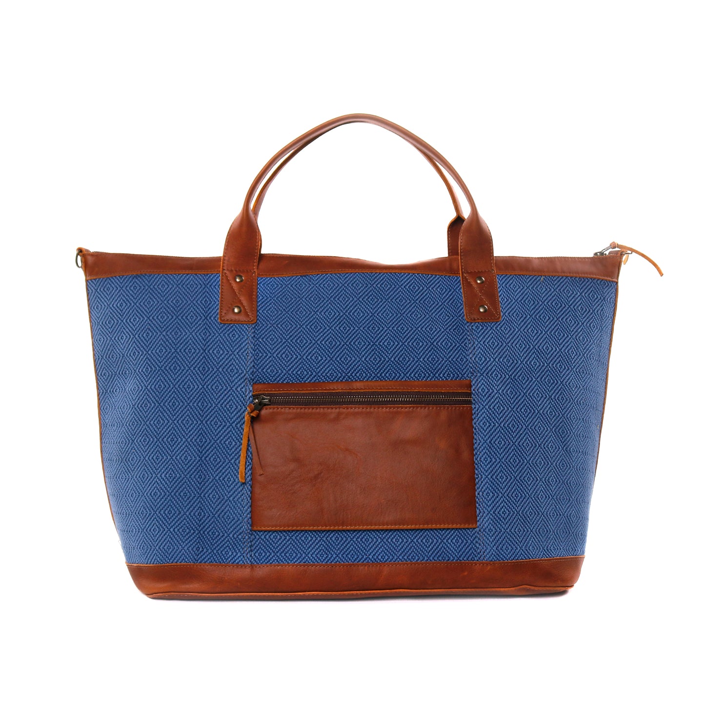 THE PERFECT WEEKENDER - NAVY SUNSET - CAFE LEATHER