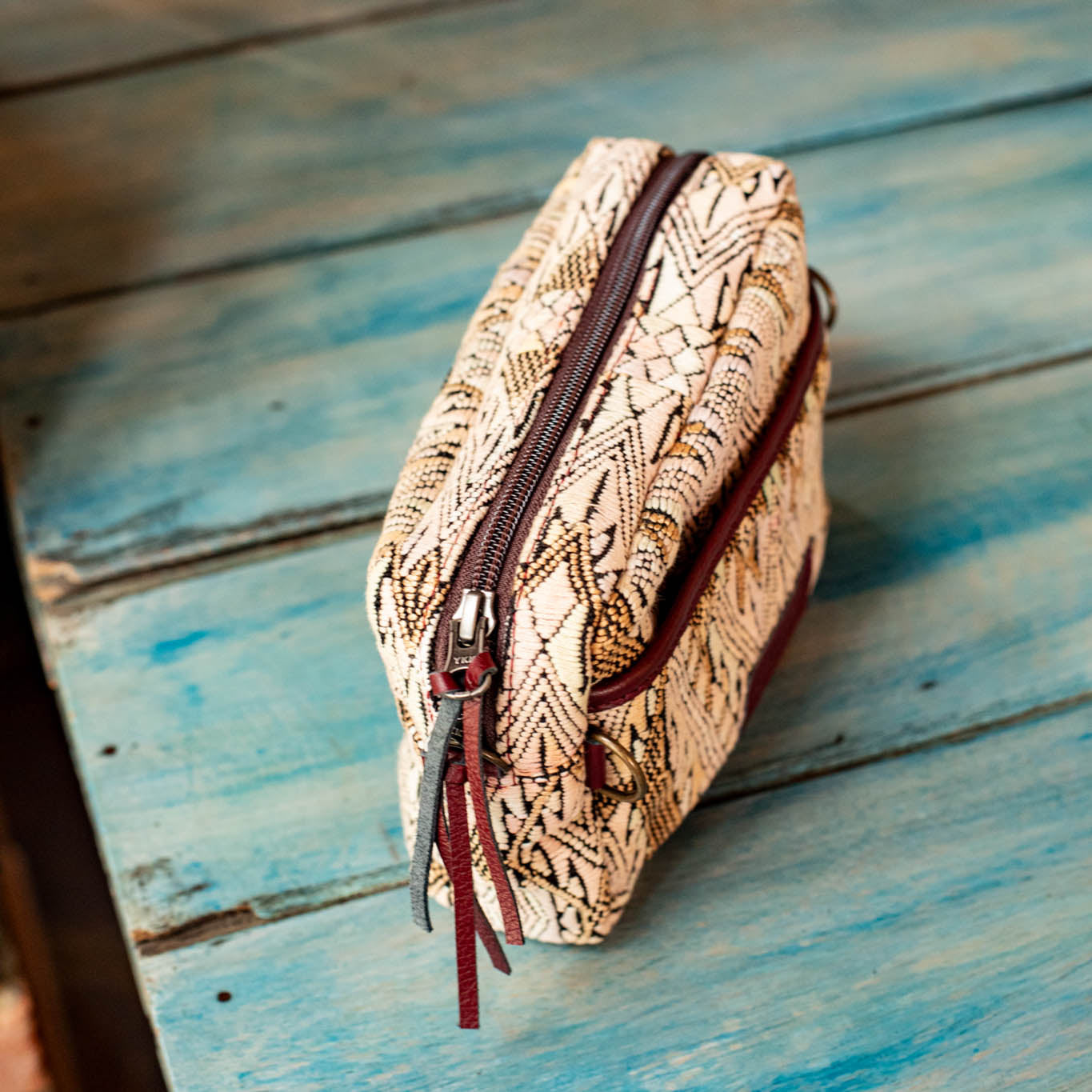 WANDER CROSSBODY BAG + STRAP SET - OOAK HUIPIL - AMARANTH - NO. 16747