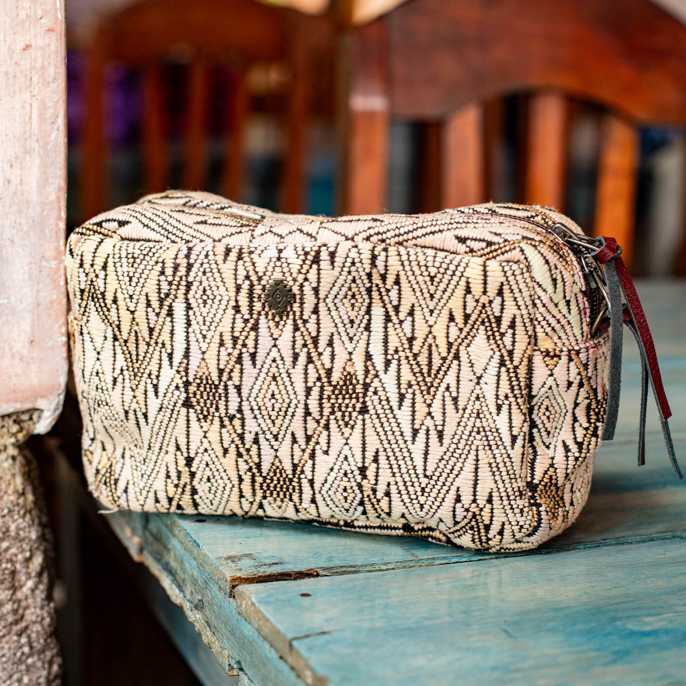 WANDER CROSSBODY BAG + STRAP SET - OOAK HUIPIL - AMARANTH - NO. 16747