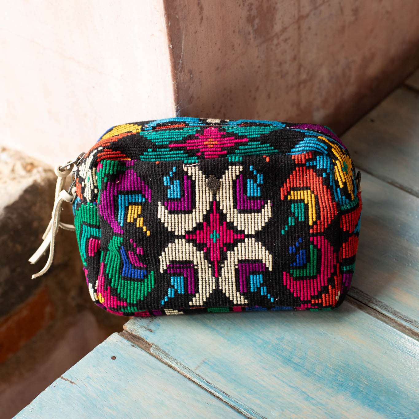 WANDER CROSSBODY BAG + STRAP SET - OOAK HUIPIL - BONE - NO. 16748