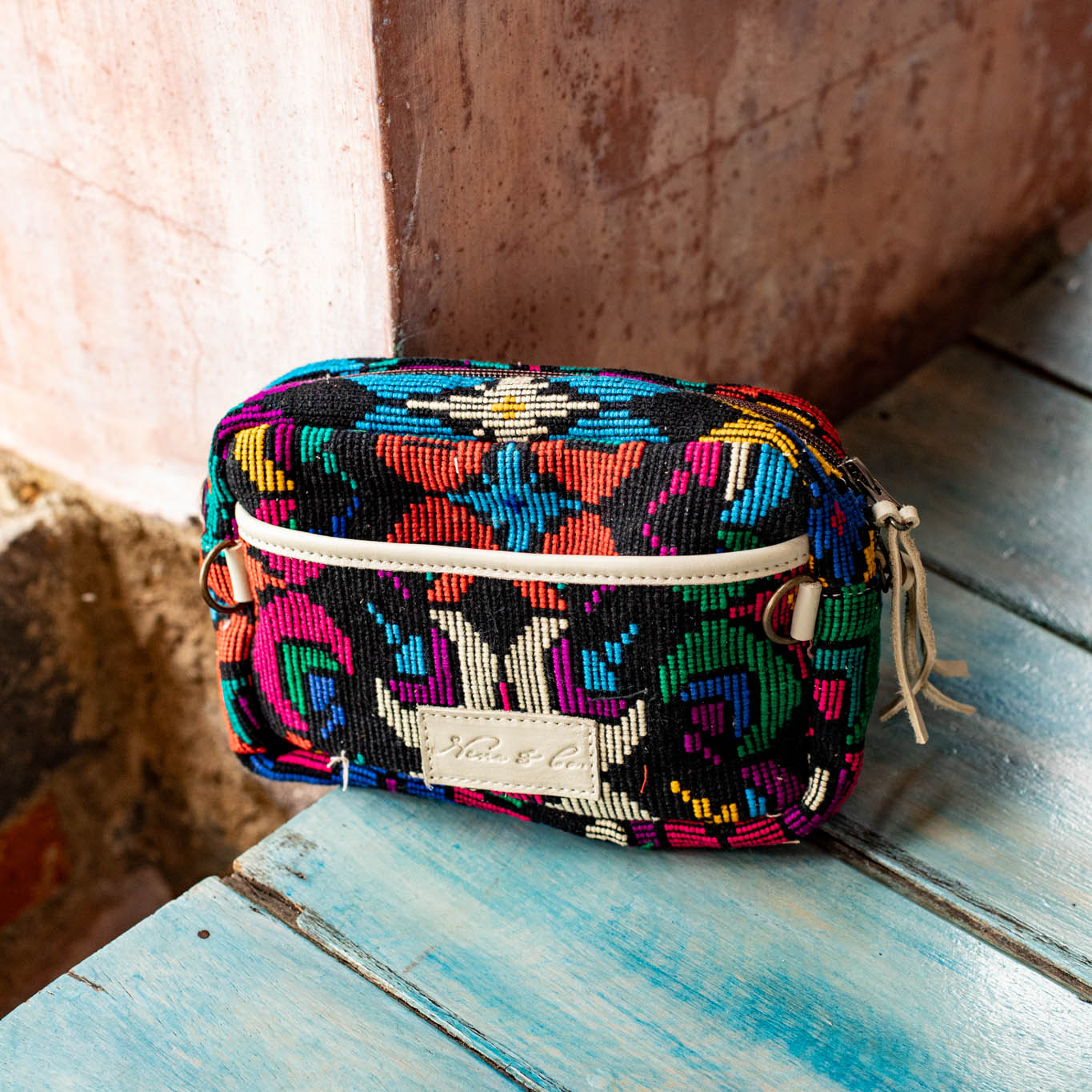 WANDER CROSSBODY BAG + STRAP SET - OOAK HUIPIL - BONE - NO. 16748