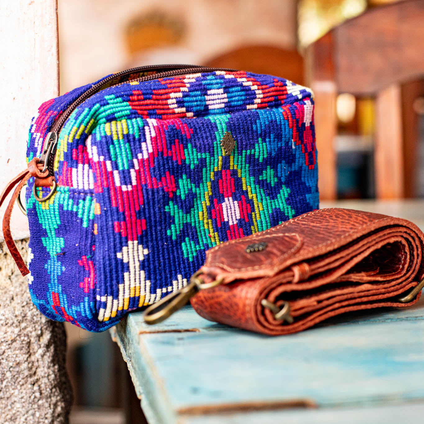 WANDER CROSSBODY BAG + STRAP SET - OOAK HUIPIL - COPPER - NO. 16752