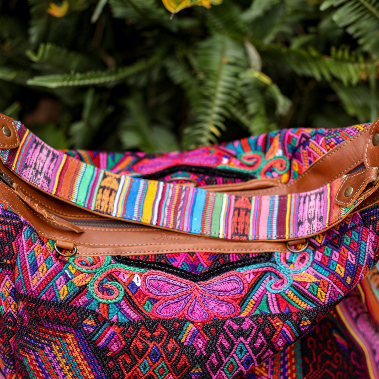 BEATRIZ CDB + DIAMANTE STRAP - OOAK HUIPIL - CAFE - NO. 200167