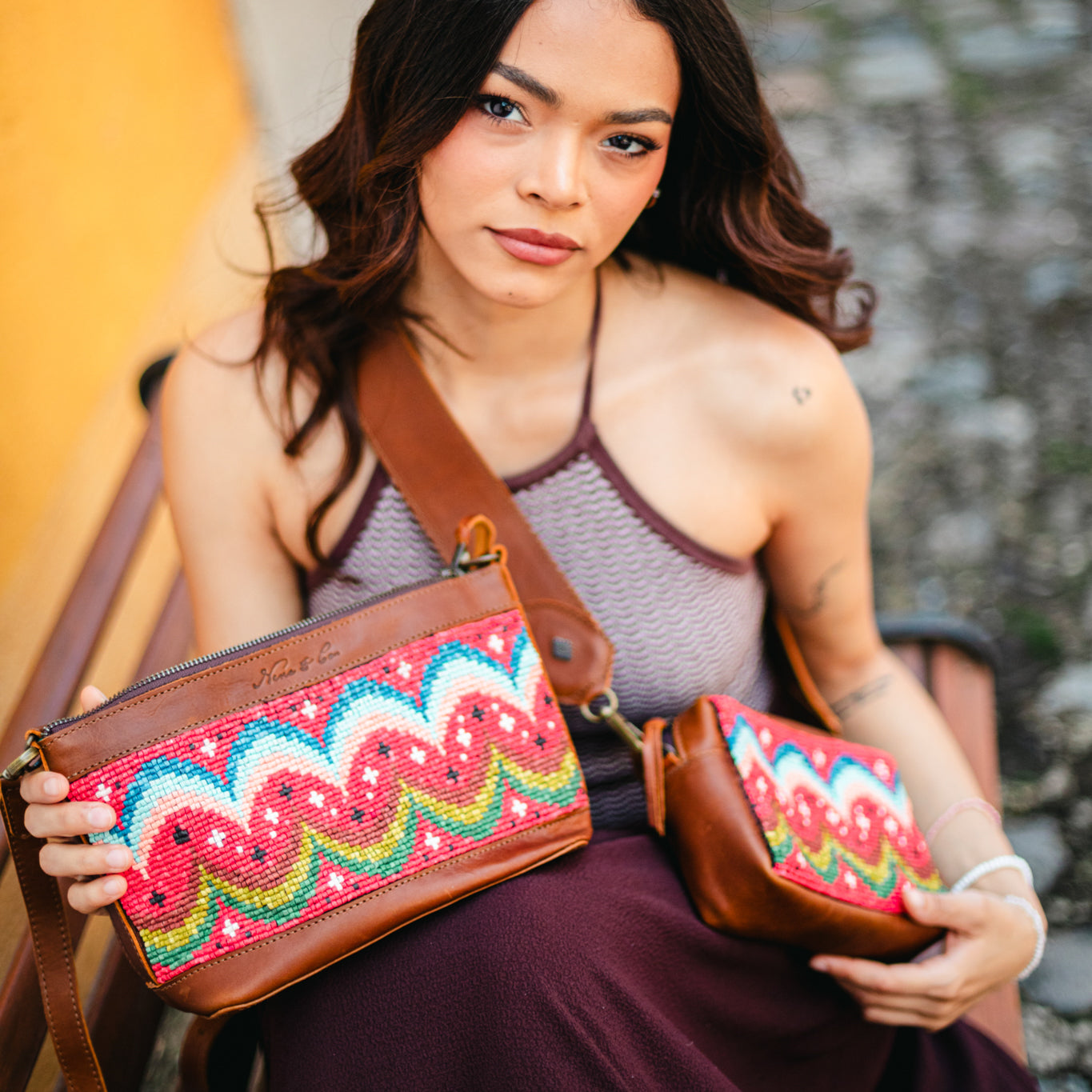 PERFECT NENITA - H&S BEADED PANEL - JAVANA - CAFE