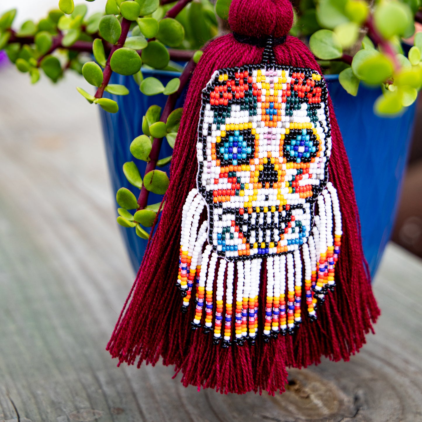 CLASSIC TASSEL - BEADED SKULL