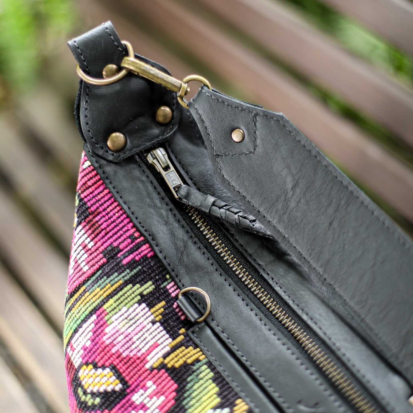 BEATRIZ CDB + DIAMANTE STRAP - OOAK HUIPIL - BLACK - NO. 18903