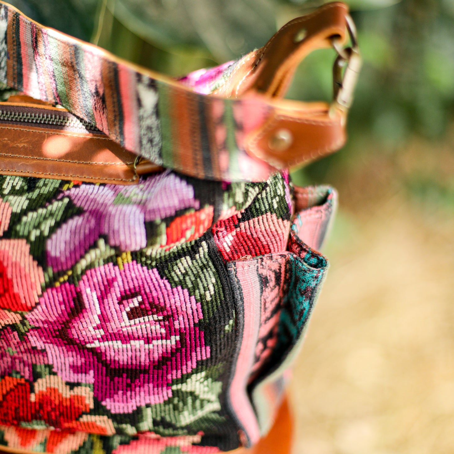 BEATRIZ MCDB + DIAMANTE STRAP - OOAK HUIPIL - CORTE LINING - CAFE - NO. 200078