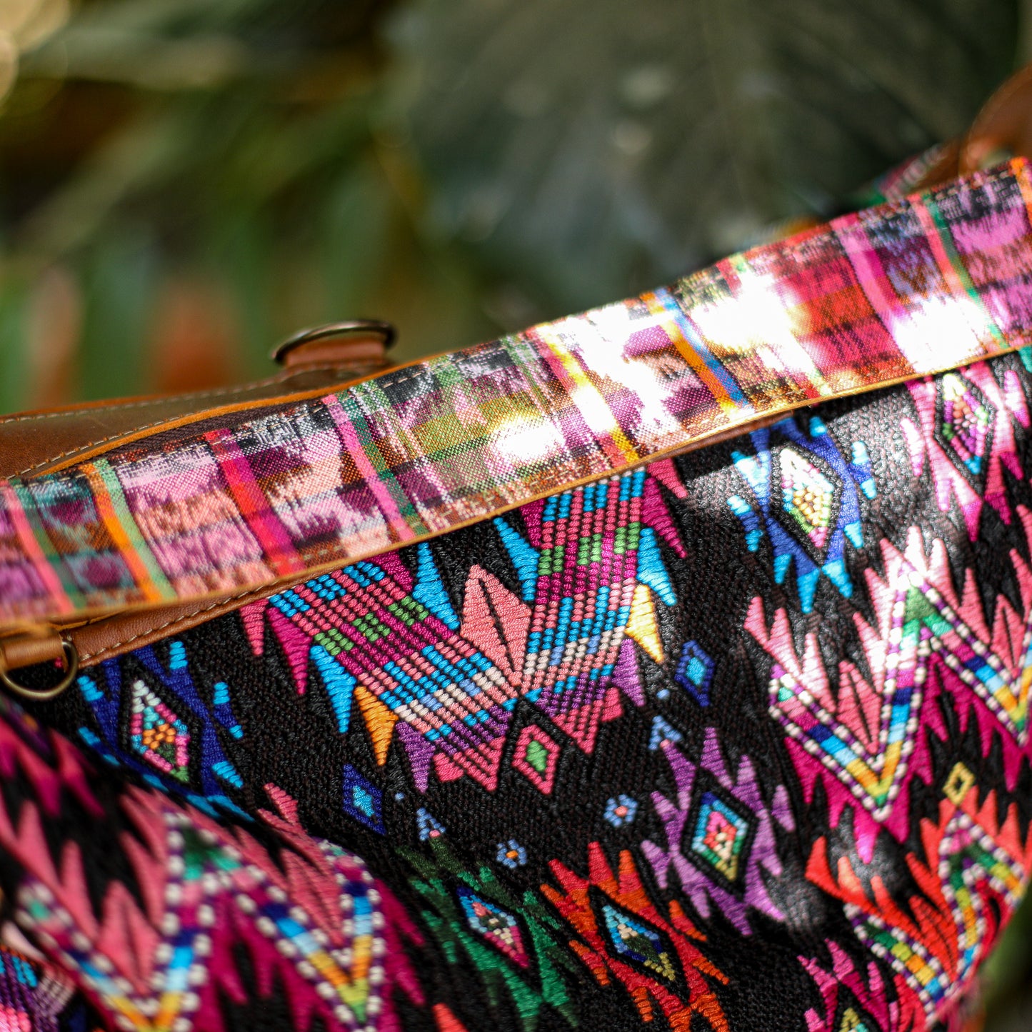 BEATRIZ CDB + DIAMANTE STRAP - OOAK HUIPIL - CORTE LINING - CAFE - NO. 200065