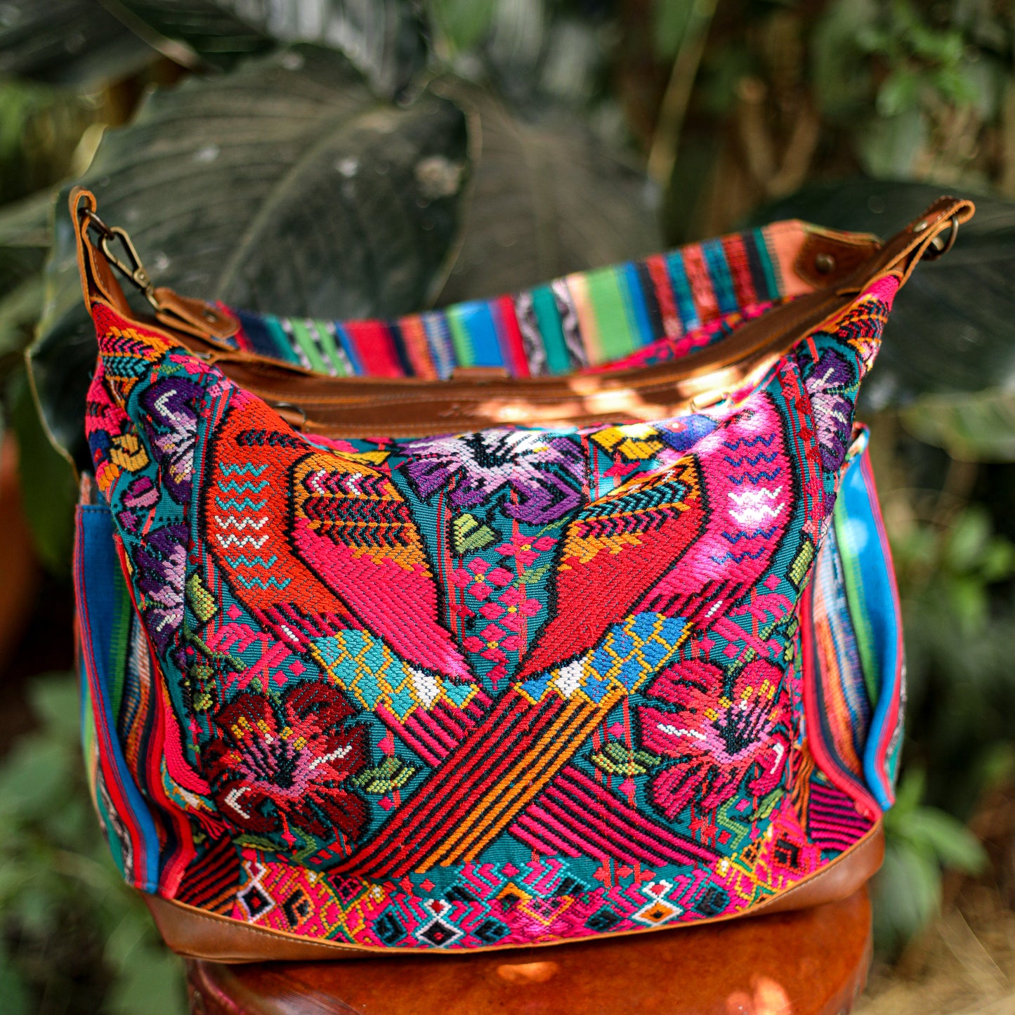 BEATRIZ CDB + DIAMANTE STRAP - OOAK HUIPIL - CORTE LINING - CAFE - NO. 200068