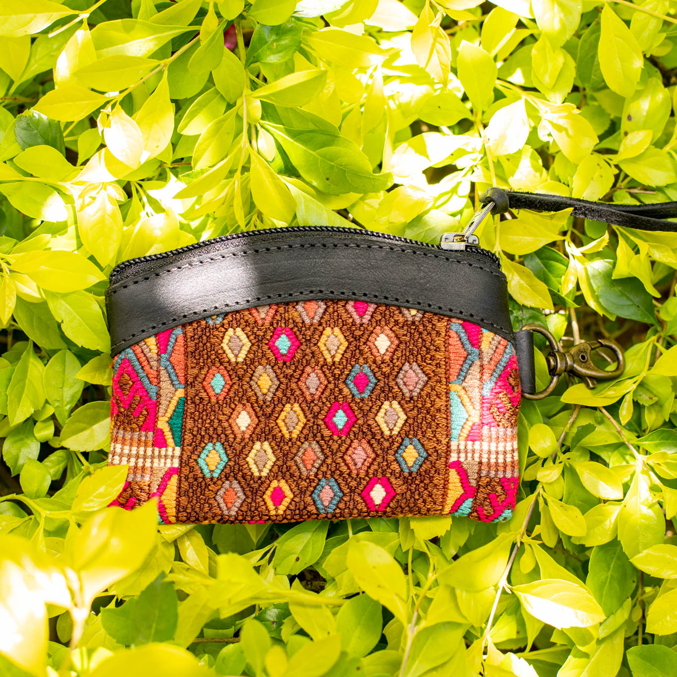 COIN PURSE - OOAK HUIPIL - BLACK - NO. 16915