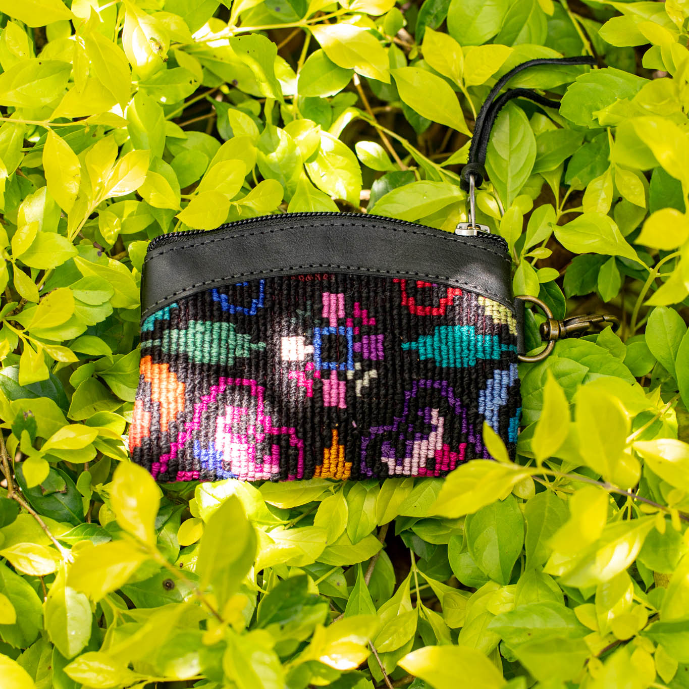 COIN PURSE - OOAK HUIPIL - BLACK - NO. 16913