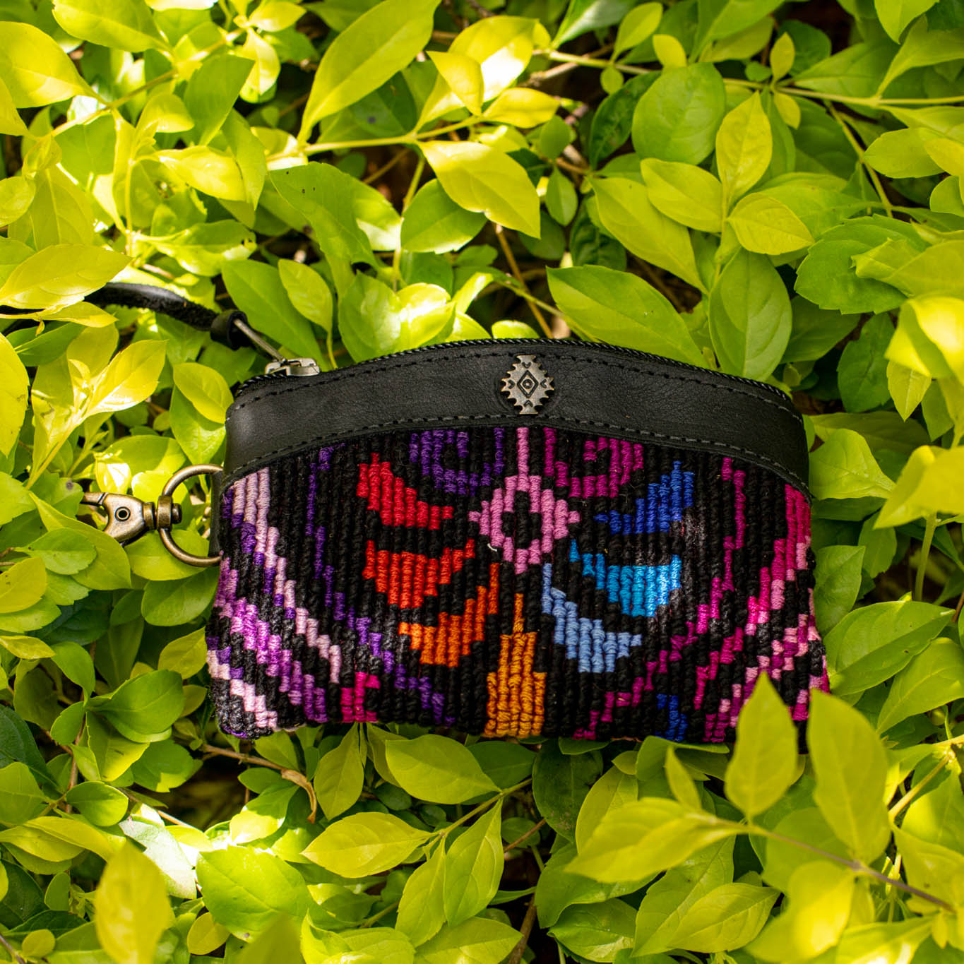 COIN PURSE - OOAK HUIPIL - BLACK - NO. 16913