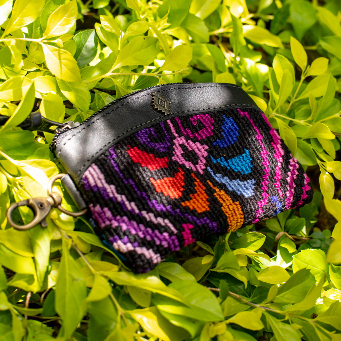 COIN PURSE - OOAK HUIPIL - BLACK - NO. 16913