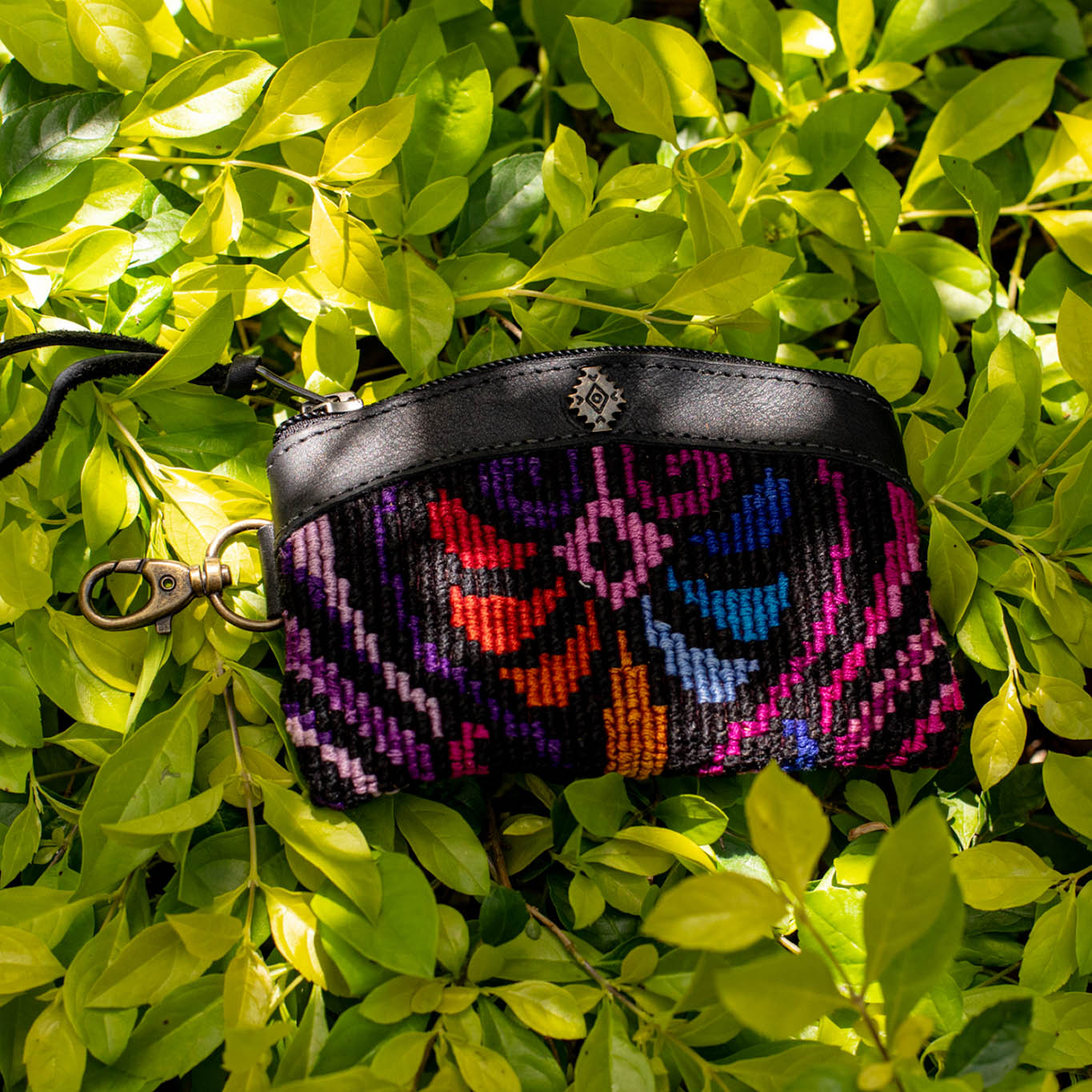 COIN PURSE - OOAK HUIPIL - BLACK - NO. 16913