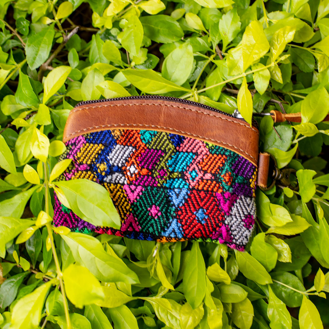 COIN PURSE - OOAK HUIPIL - CAFE - NO. 16938