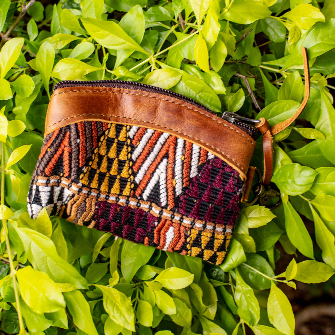 COIN PURSE - OOAK HUIPIL - CAFE - NO. 16939