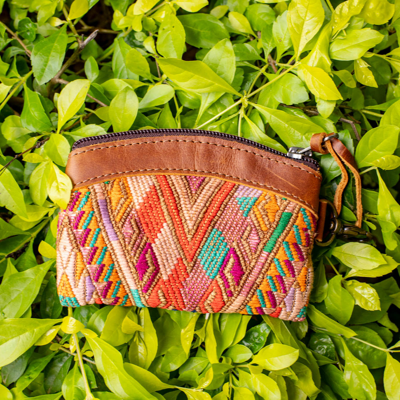COIN PURSE - OOAK HUIPIL - CAFE - NO. 16937