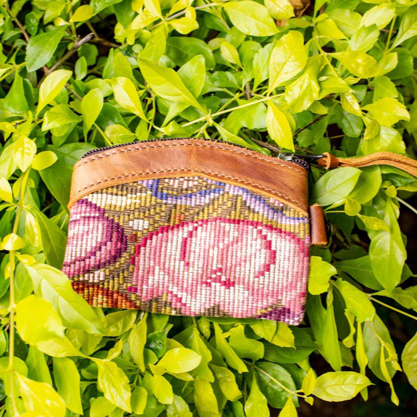 COIN PURSE - OOAK HUIPIL - CAFE - NO. 16940