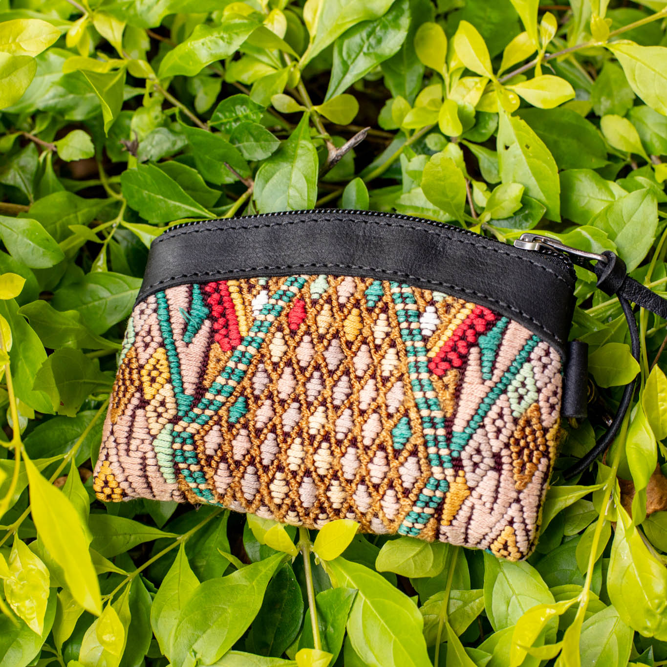 COIN PURSE - OOAK HUIPIL - BLACK - NO. 16923