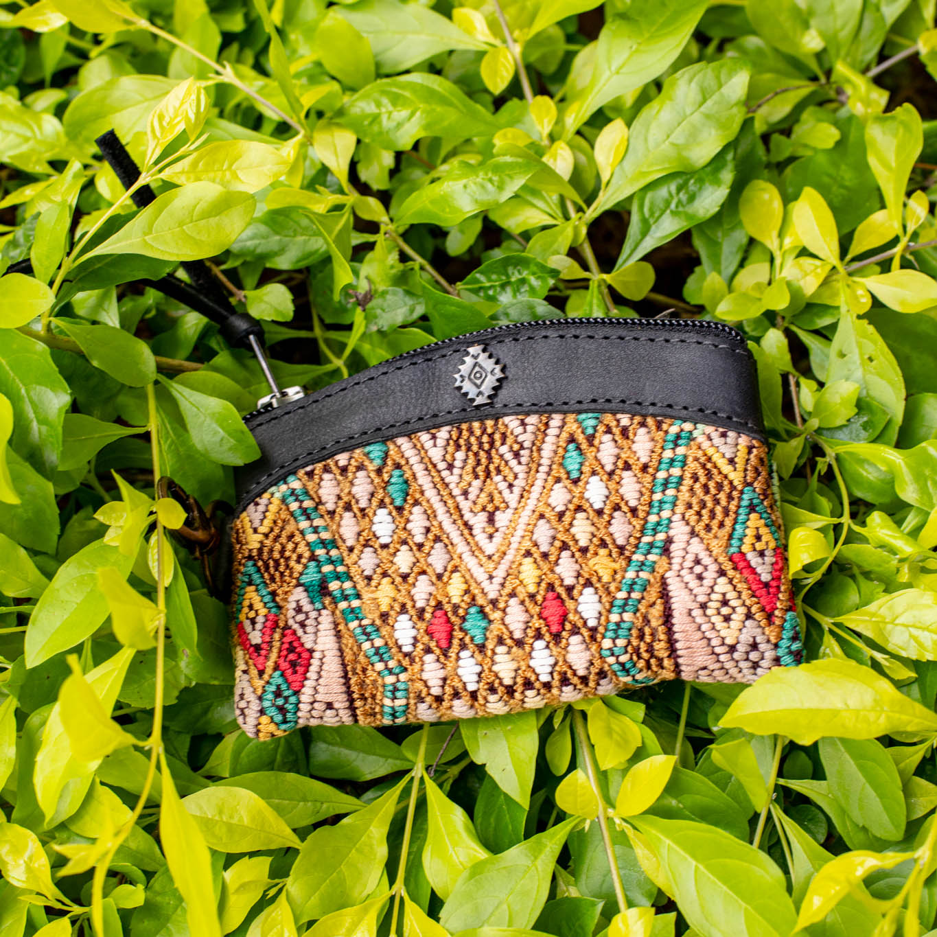 COIN PURSE - OOAK HUIPIL - BLACK - NO. 16923