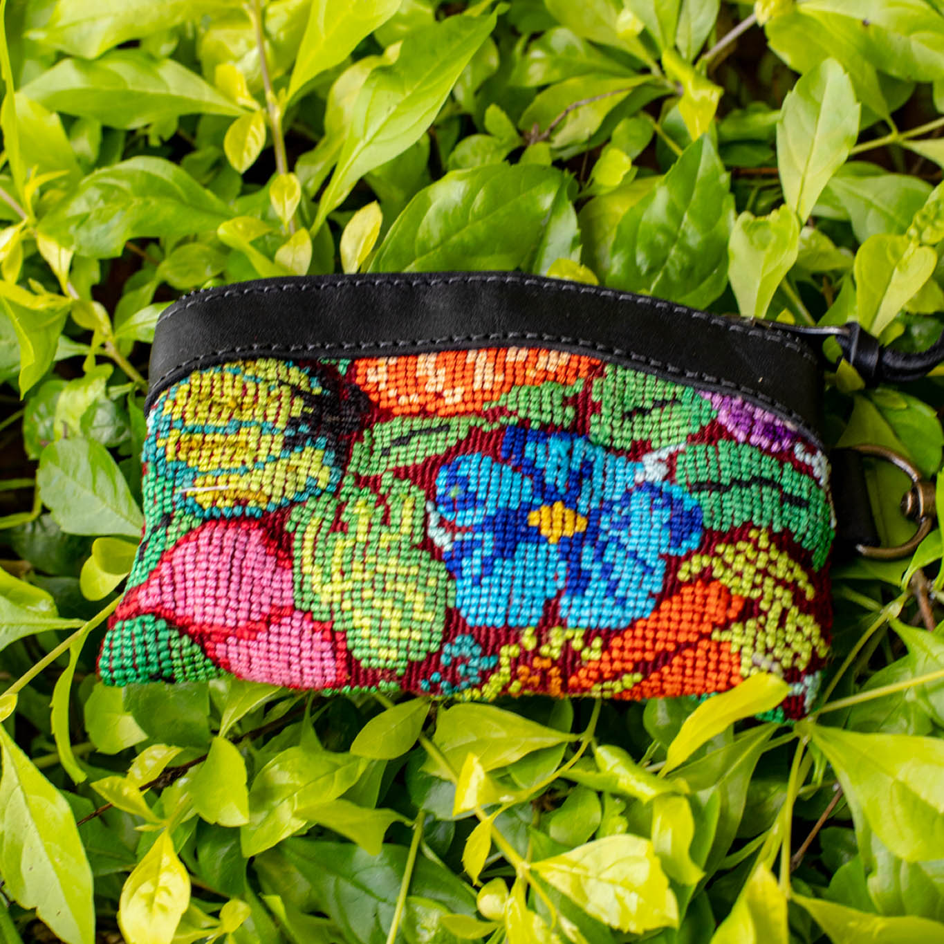 COIN PURSE - OOAK HUIPIL - BLACK - NO. 16924