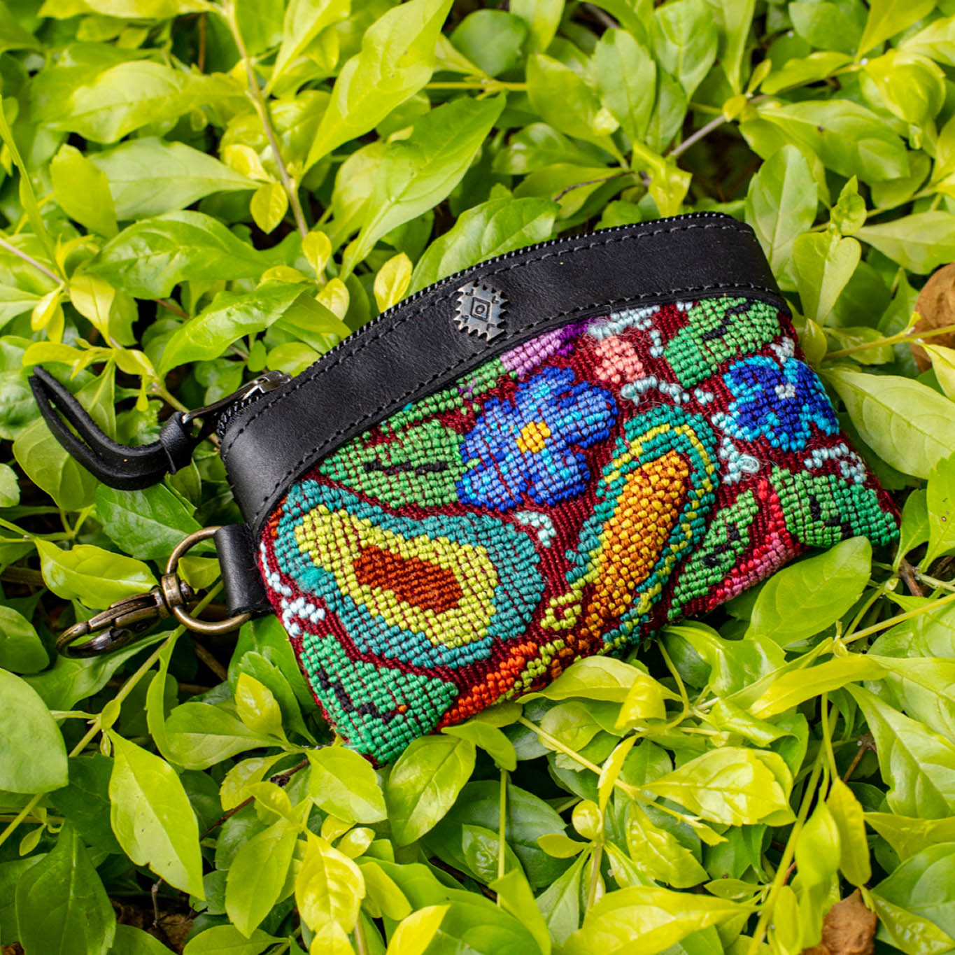 COIN PURSE - OOAK HUIPIL - BLACK - NO. 16924