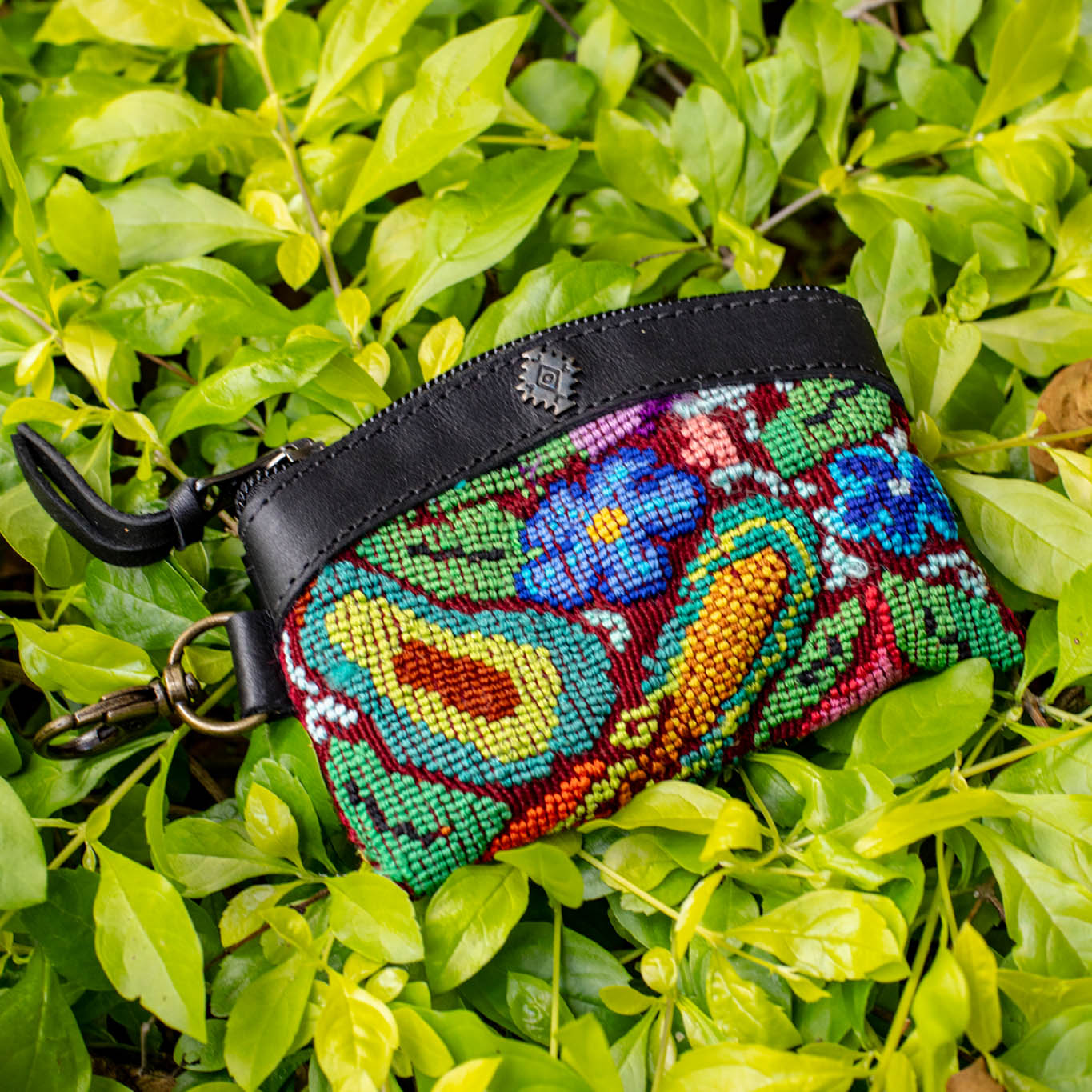 COIN PURSE - OOAK HUIPIL - BLACK - NO. 16924