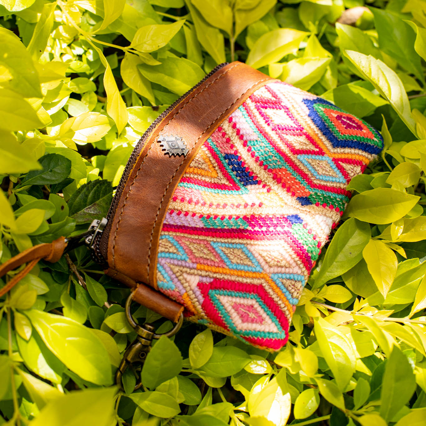 COIN PURSE - OOAK HUIPIL - CAFE - NO. 16949