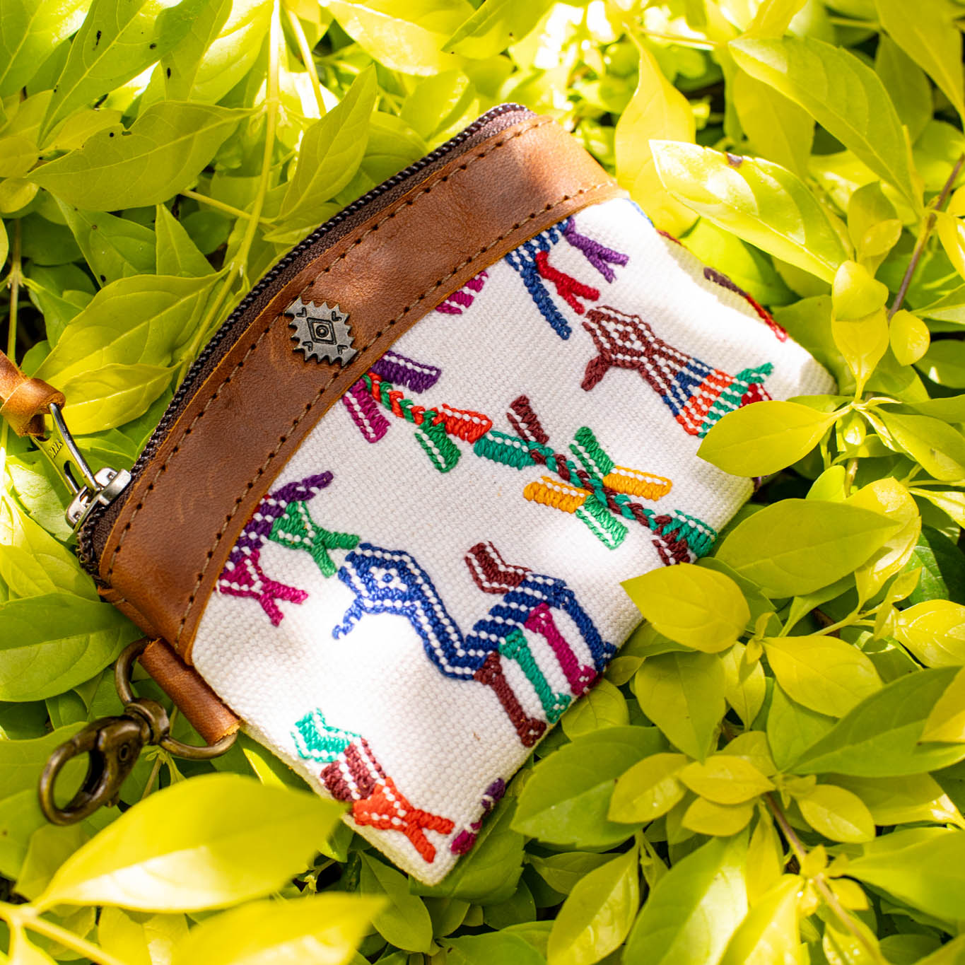 COIN PURSE - OOAK HUIPIL - CAFE - NO. 16950