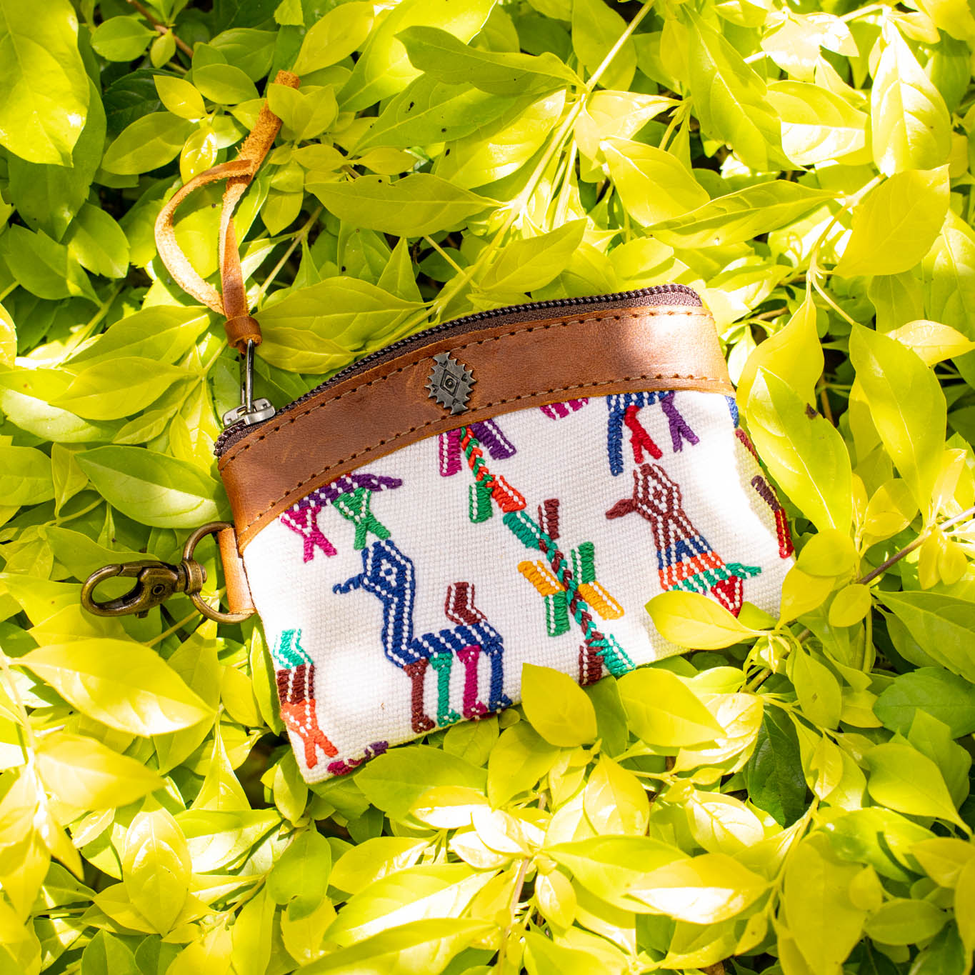 COIN PURSE - OOAK HUIPIL - CAFE - NO. 16950
