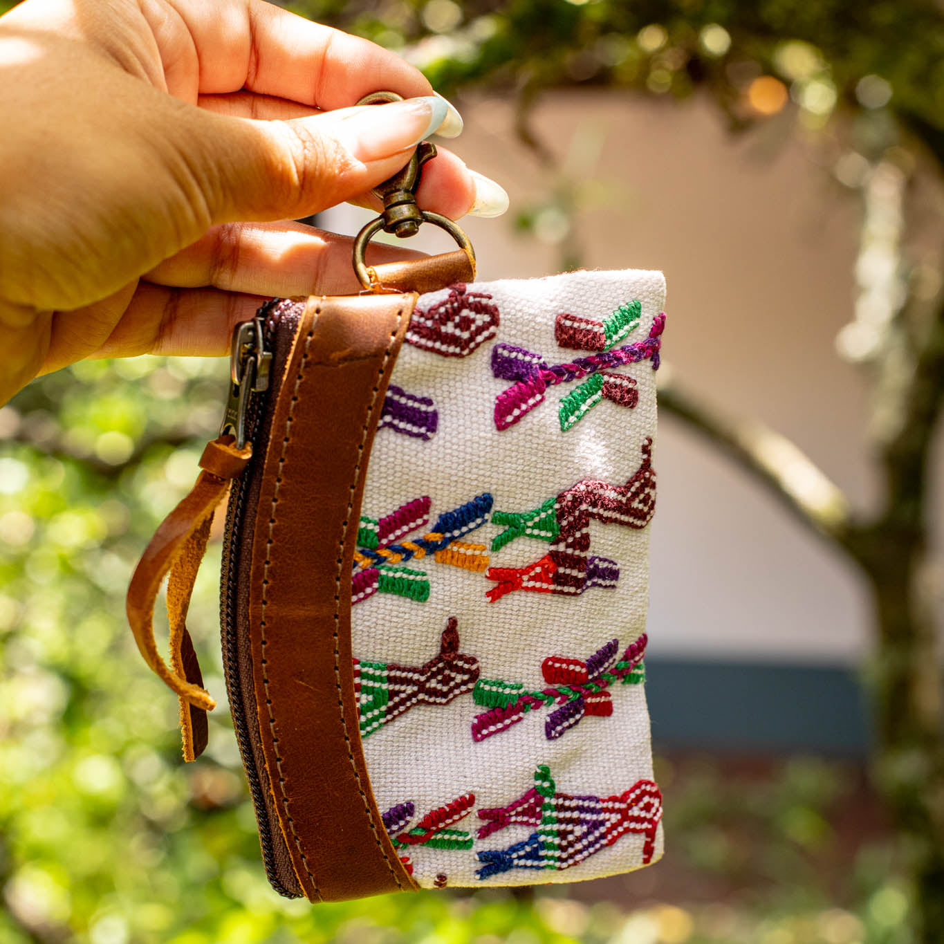 COIN PURSE - OOAK HUIPIL - CAFE - NO. 16950