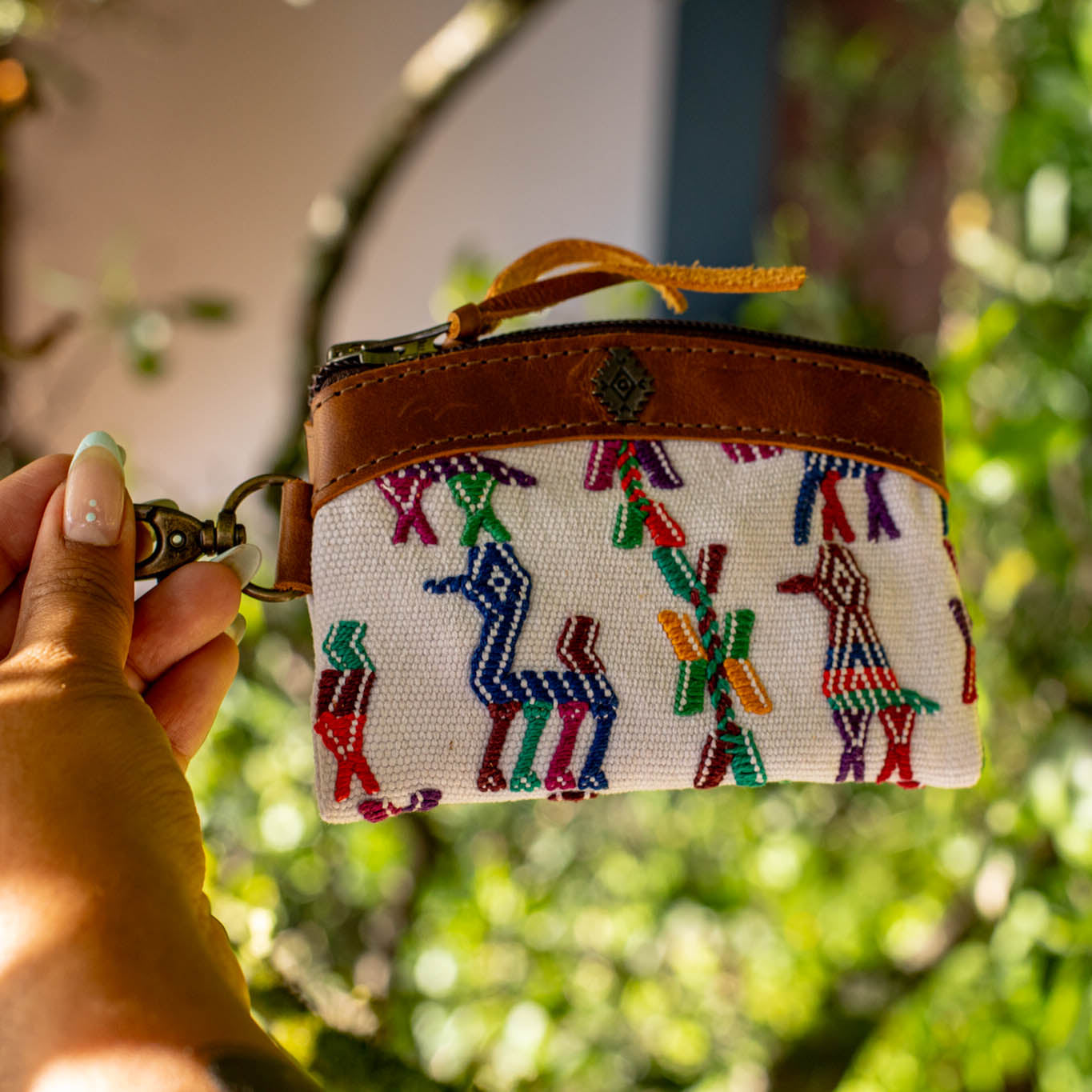 COIN PURSE - OOAK HUIPIL - CAFE - NO. 16950