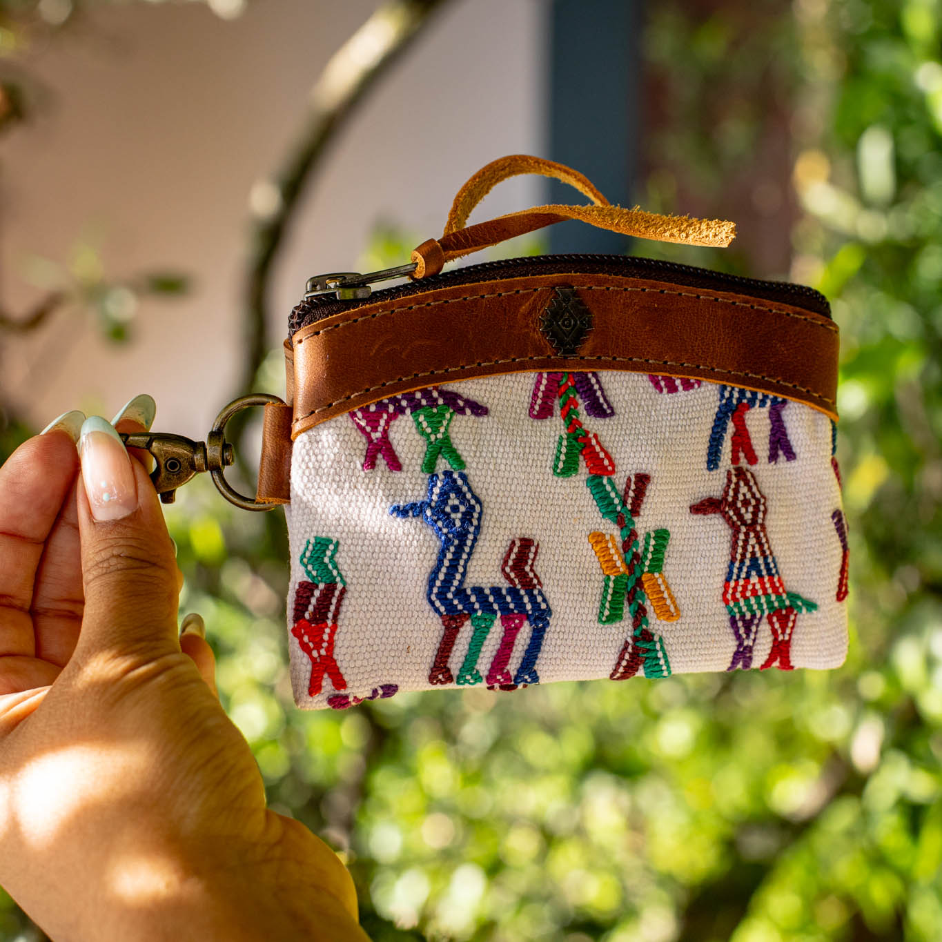 COIN PURSE - OOAK HUIPIL - CAFE - NO. 16950