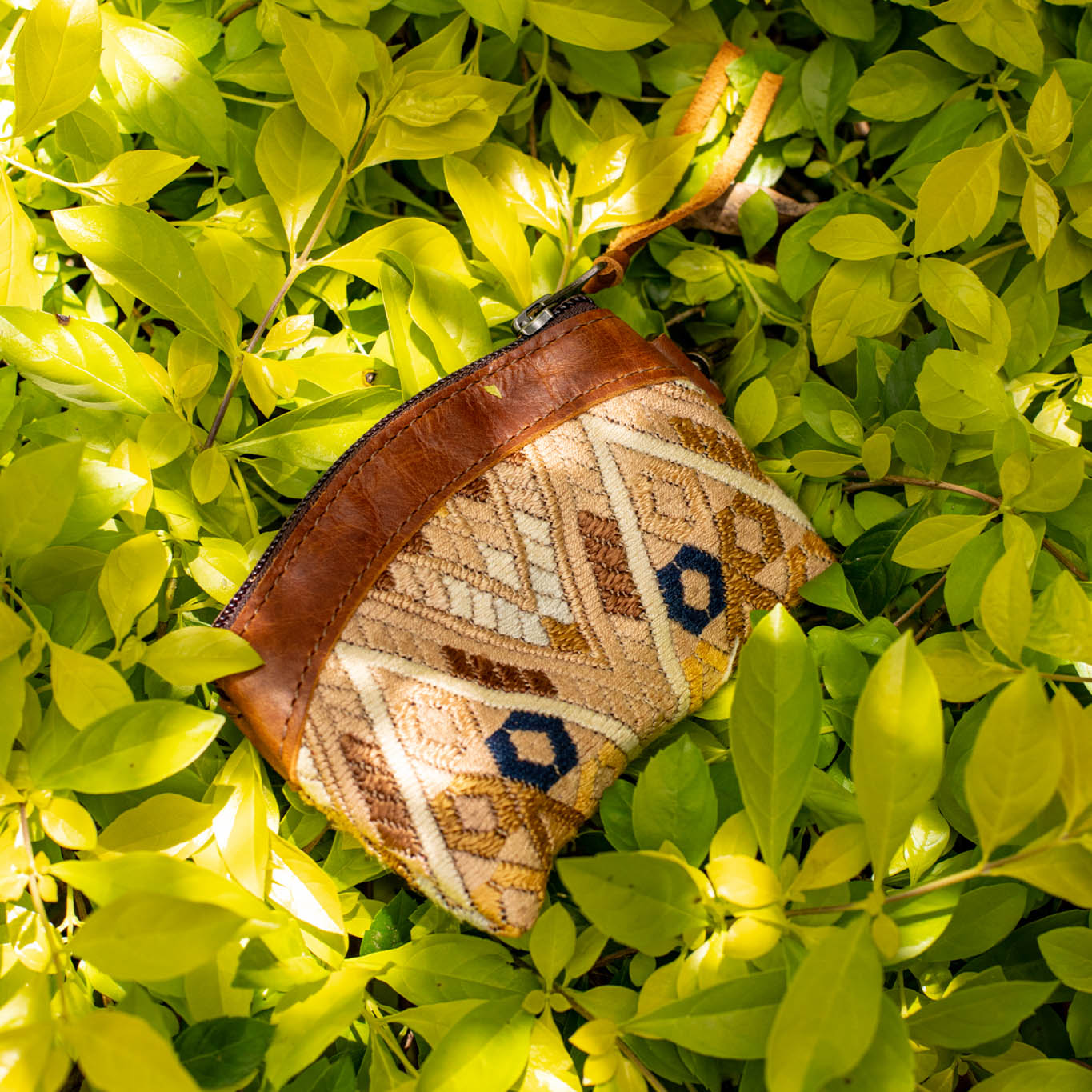COIN PURSE - OOAK HUIPIL - CAFE - NO. 16952