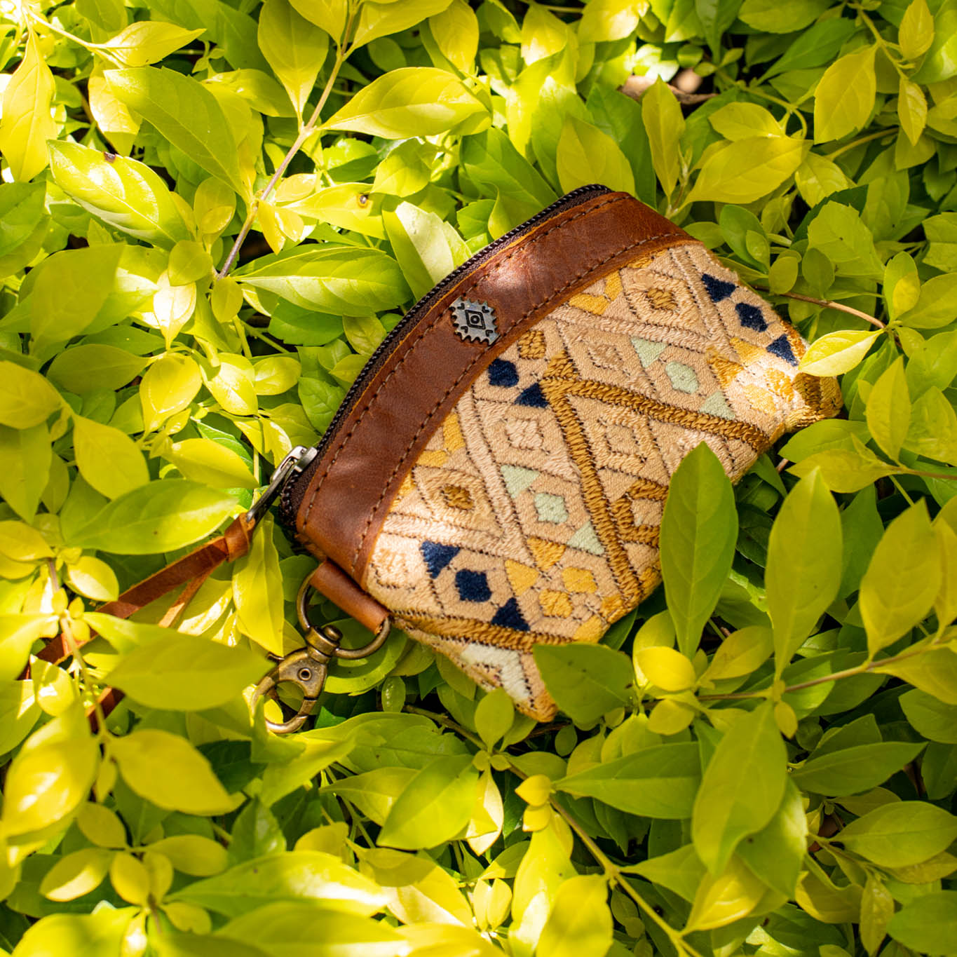 COIN PURSE - OOAK HUIPIL - CAFE - NO. 16952