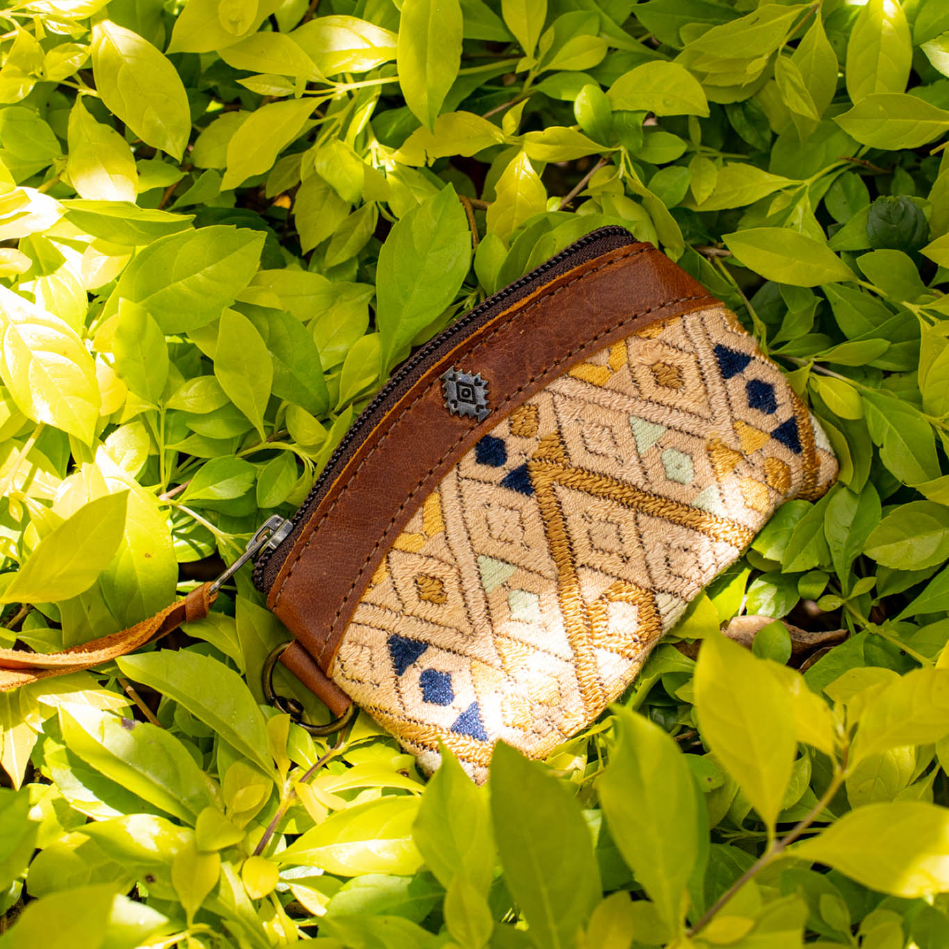 COIN PURSE - OOAK HUIPIL - CAFE - NO. 16952