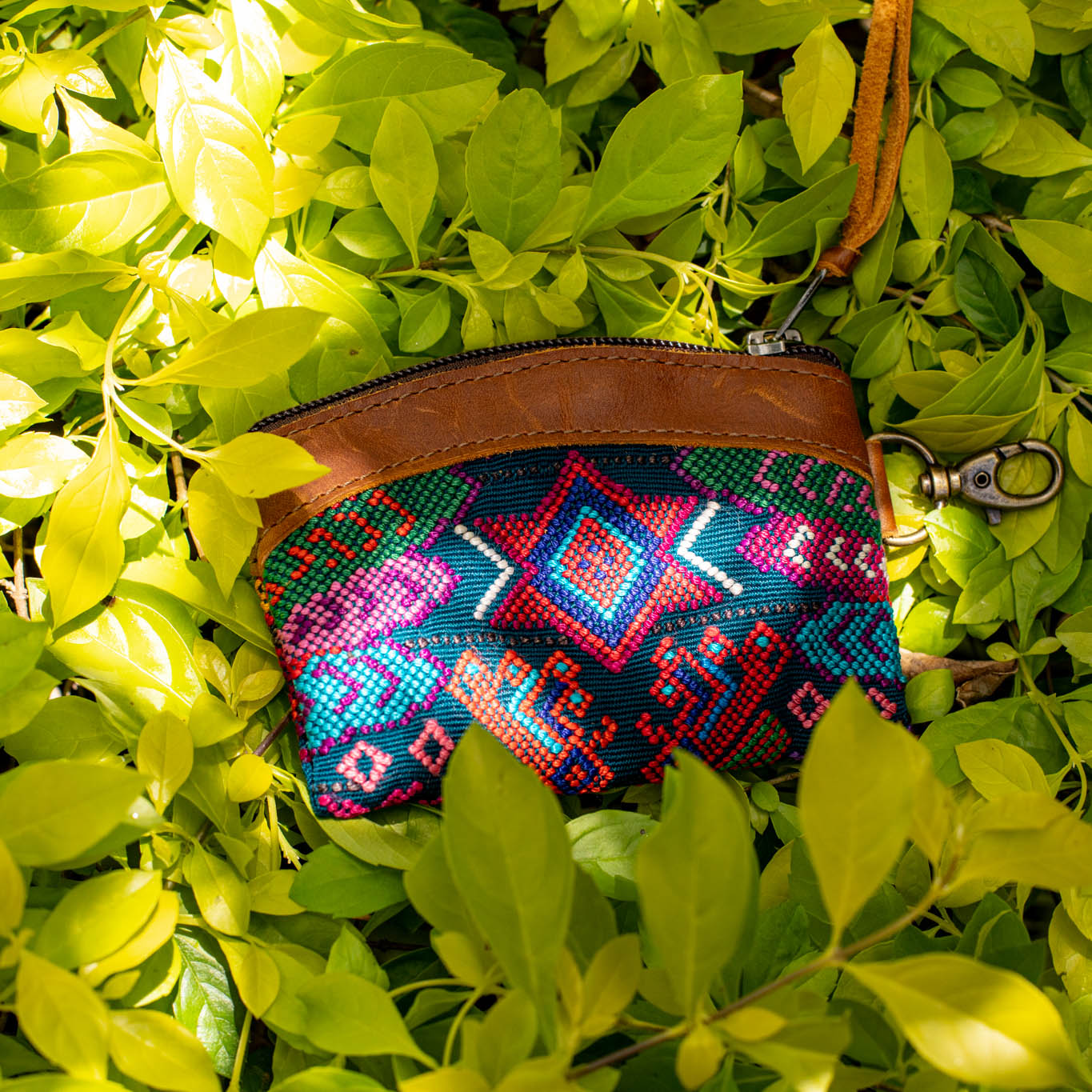 COIN PURSE - OOAK HUIPIL - CAFE - NO. 16948